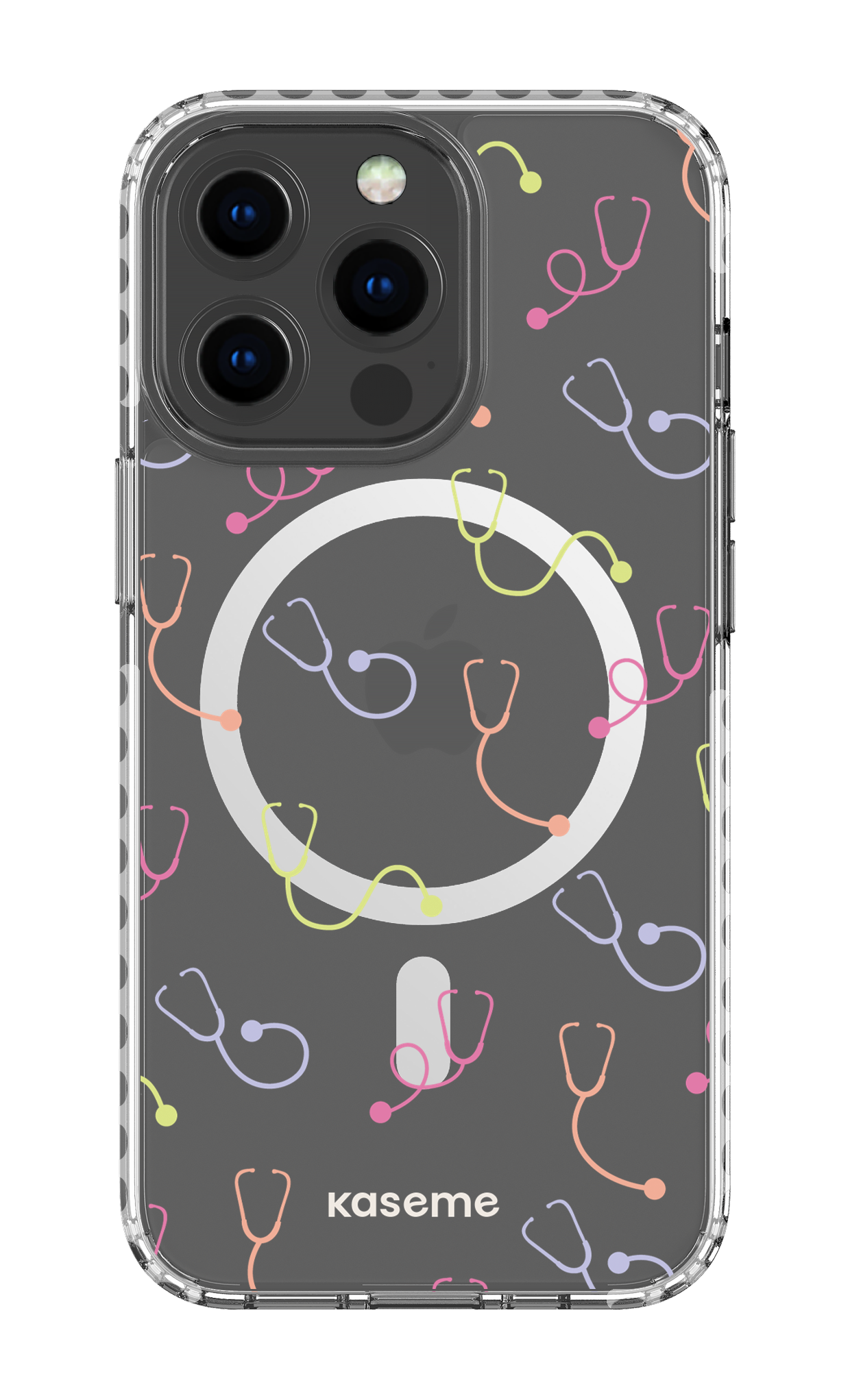 iPhone 13 Pro Clear Case Magsafe - White Pulse Clear Case -