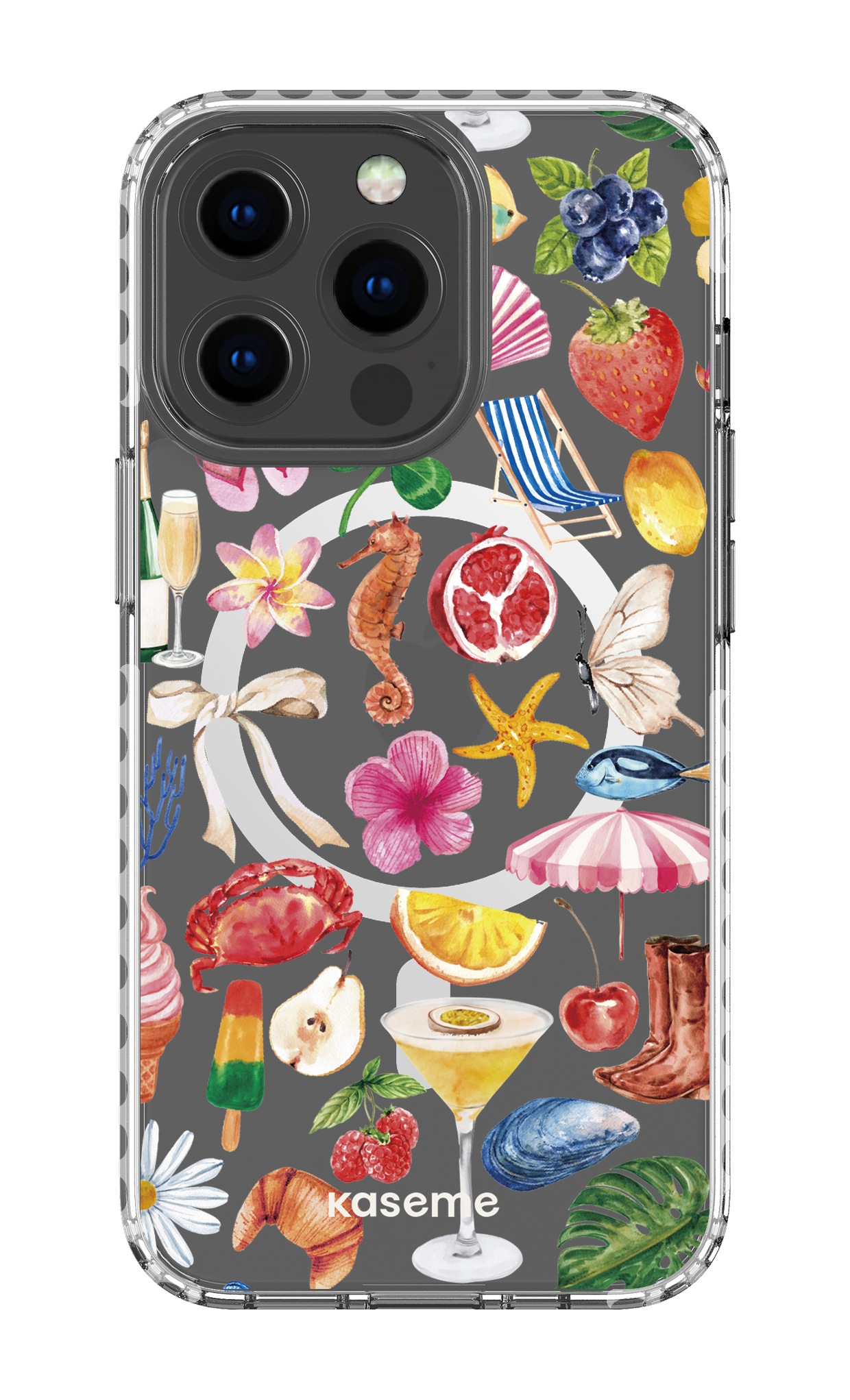 iPhone 13 Pro Clear Case Magsafe - White St-Tropez Clear Case -