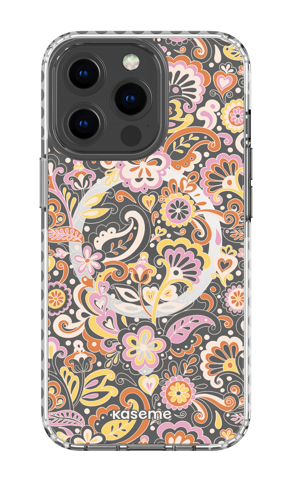 iPhone 13 Pro Clear Case Magsafe - White Sunbathe Clear Case -