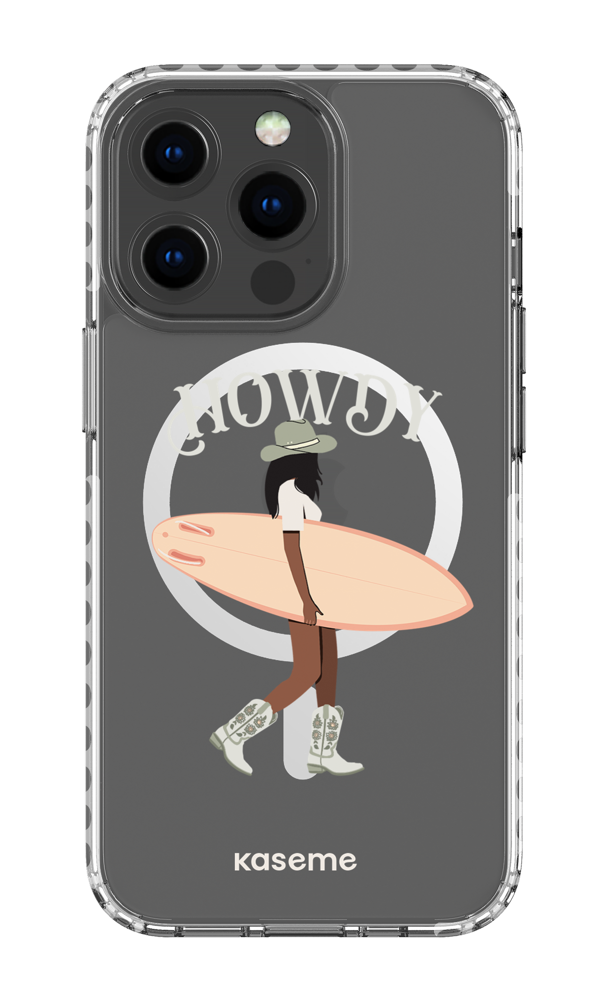 iPhone 13 Pro Clear Case Magsafe - White Westsea Green Clear Case -