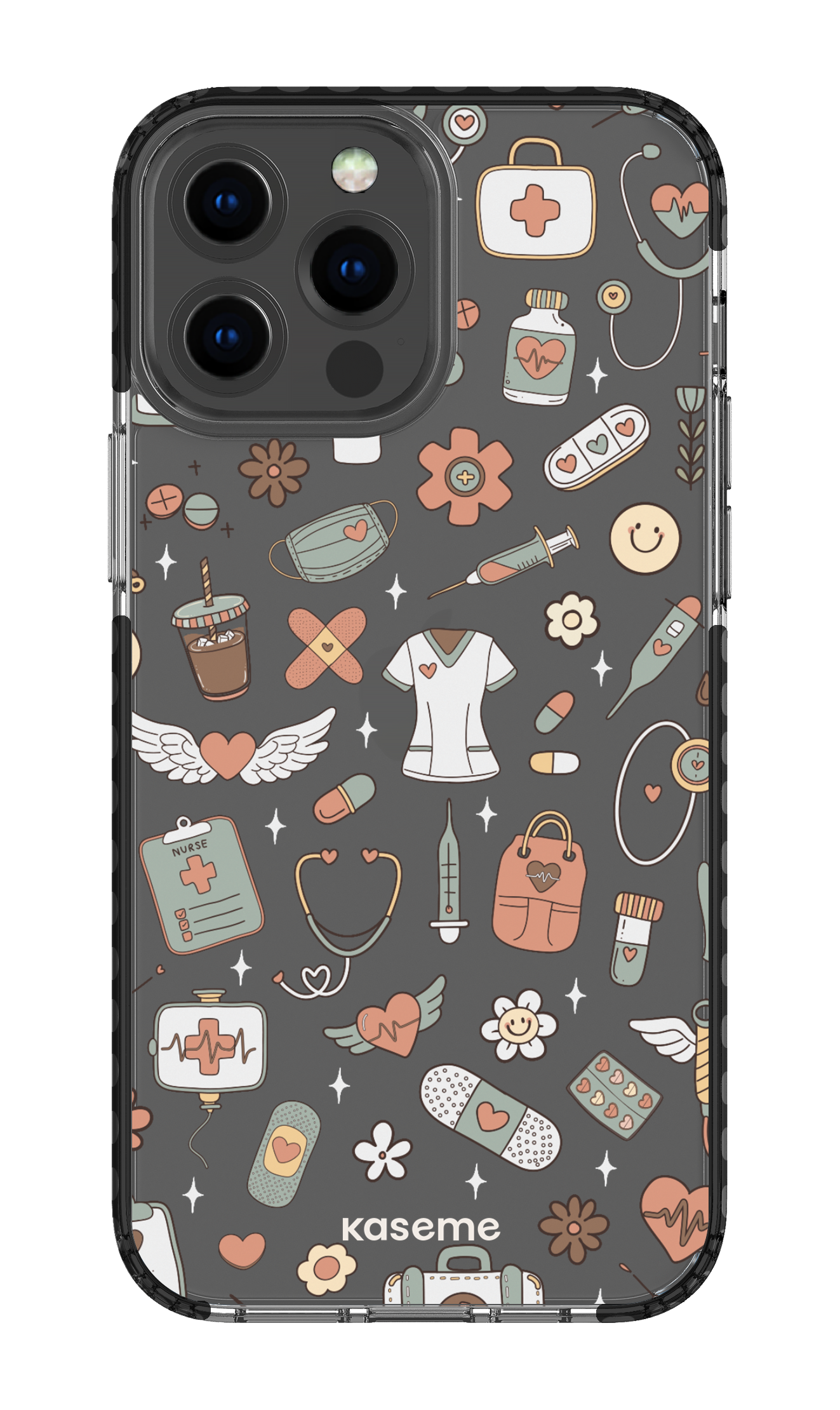 iPhone 13 Pro Max Clear Case - Black Code Clear Case -