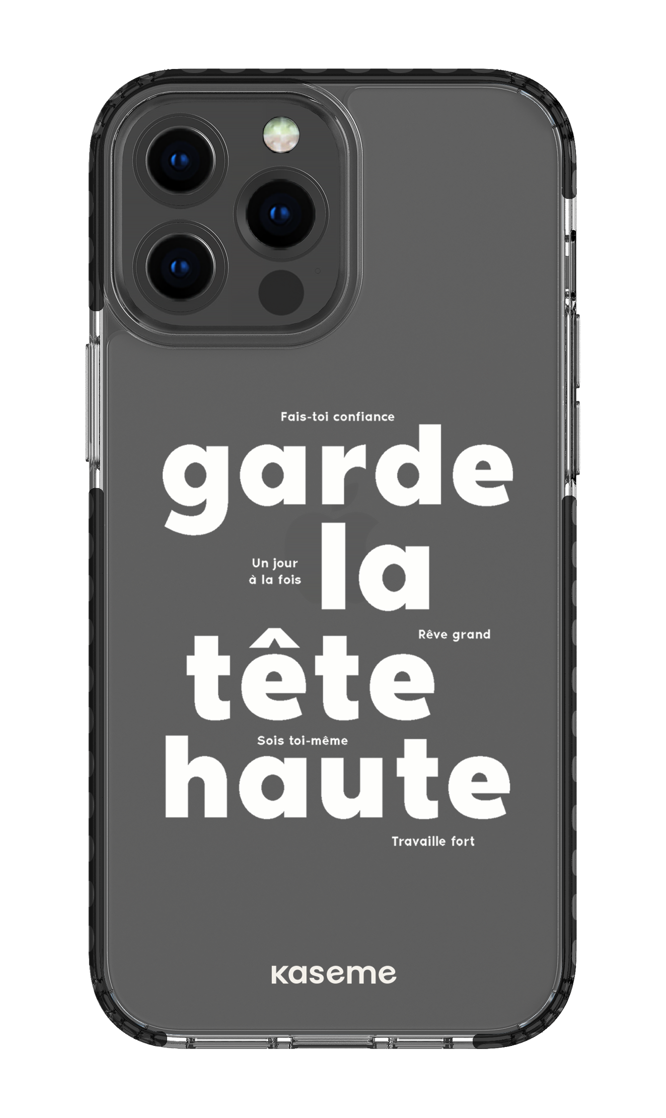 iPhone 13 Pro Max Clear Case - Black État d'esprit Clear Case -