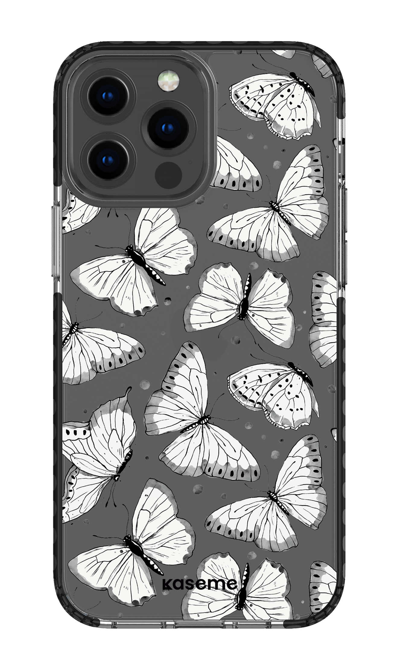 iPhone 13 Pro Max Clear Case - Black Float Clear Case -