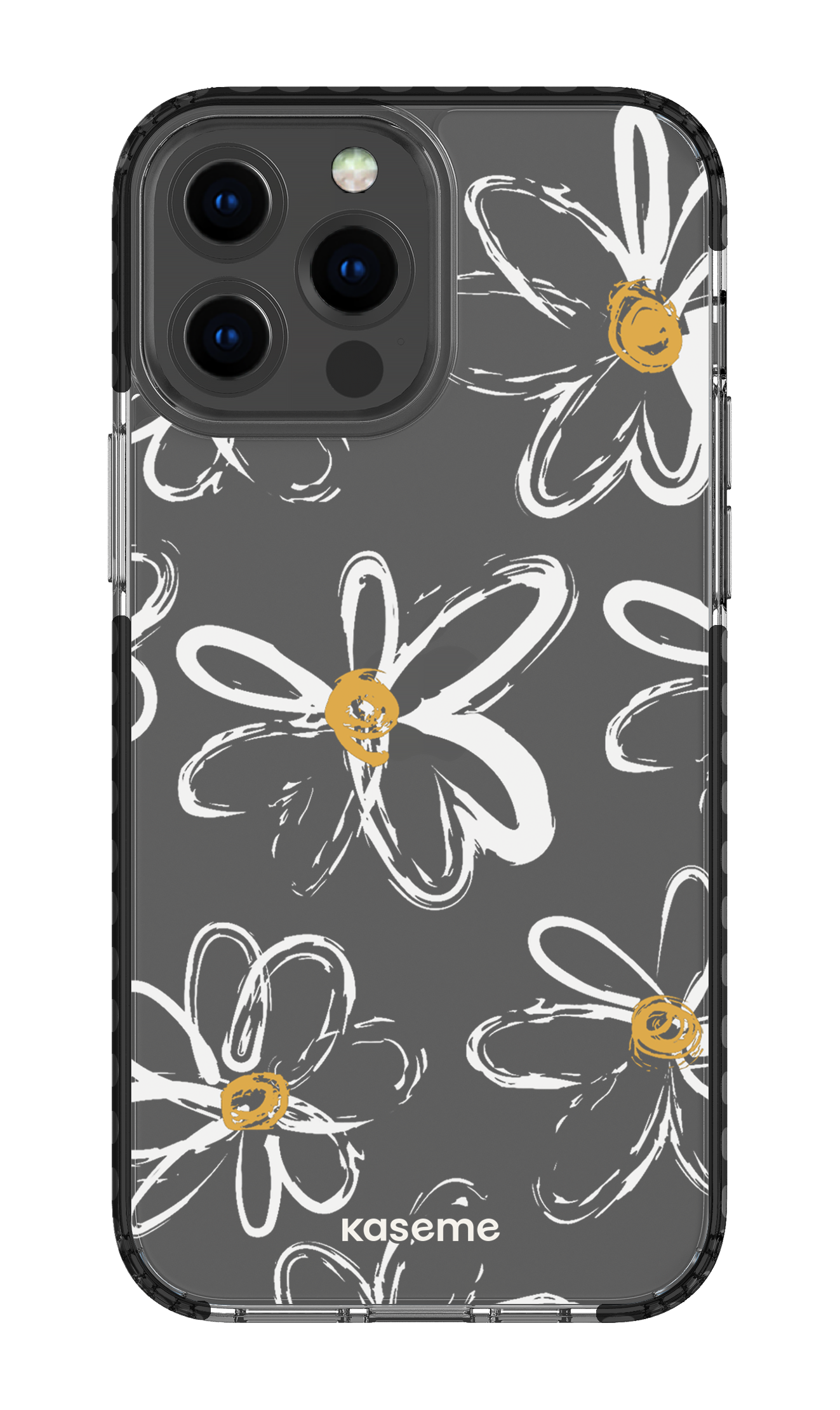 iPhone 13 Pro Max Clear Case - Black Give me flowers Clear Case -