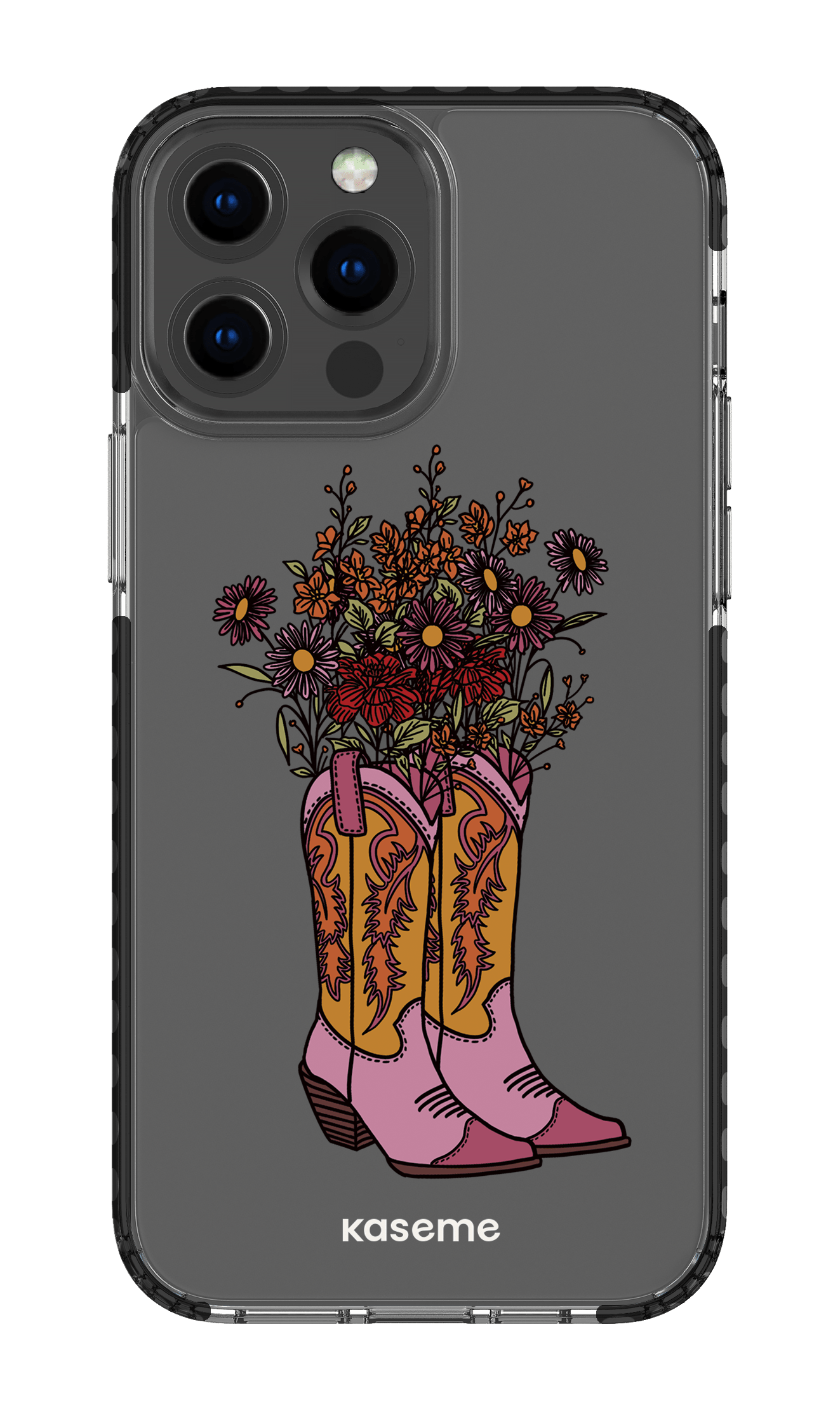 iPhone 13 Pro Max Clear Case - Black Howdy Clear Case -