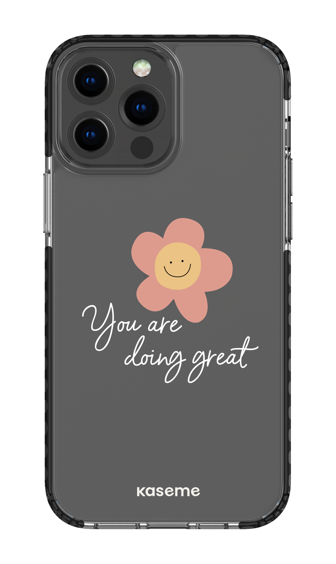 iPhone 13 Pro Max Clear Case - Black Keep going Clear Case -