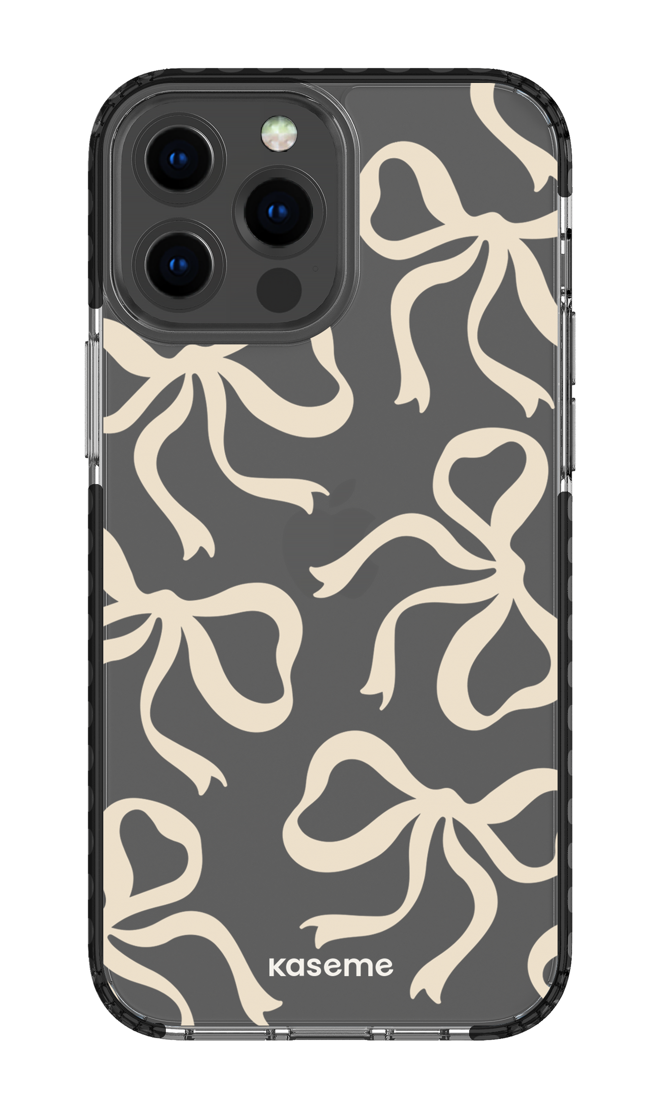 iPhone 13 Pro Max Clear Case - Black Lace Clear Case -