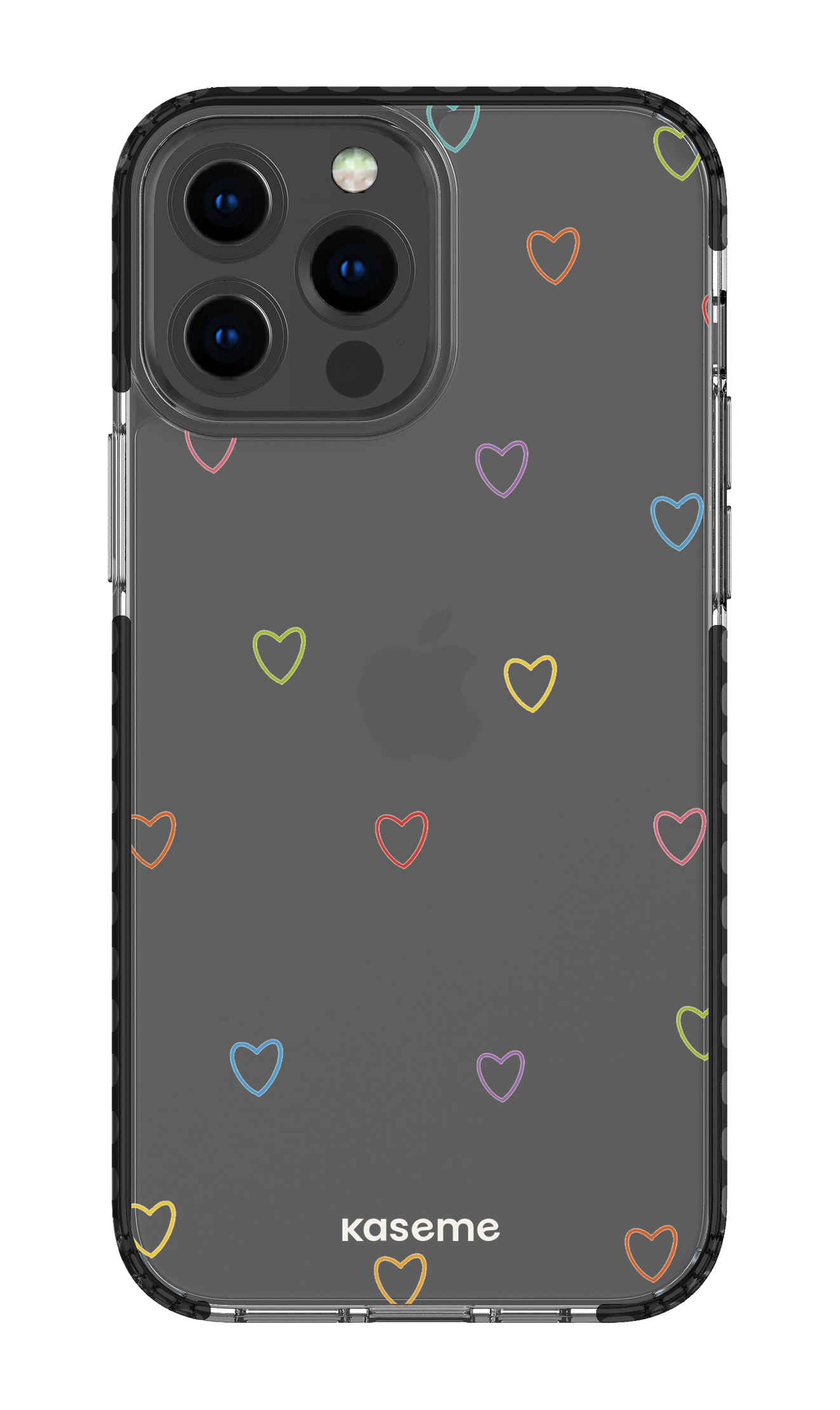 iPhone 13 Pro Max Clear Case - Black Love Wins Clear Case -