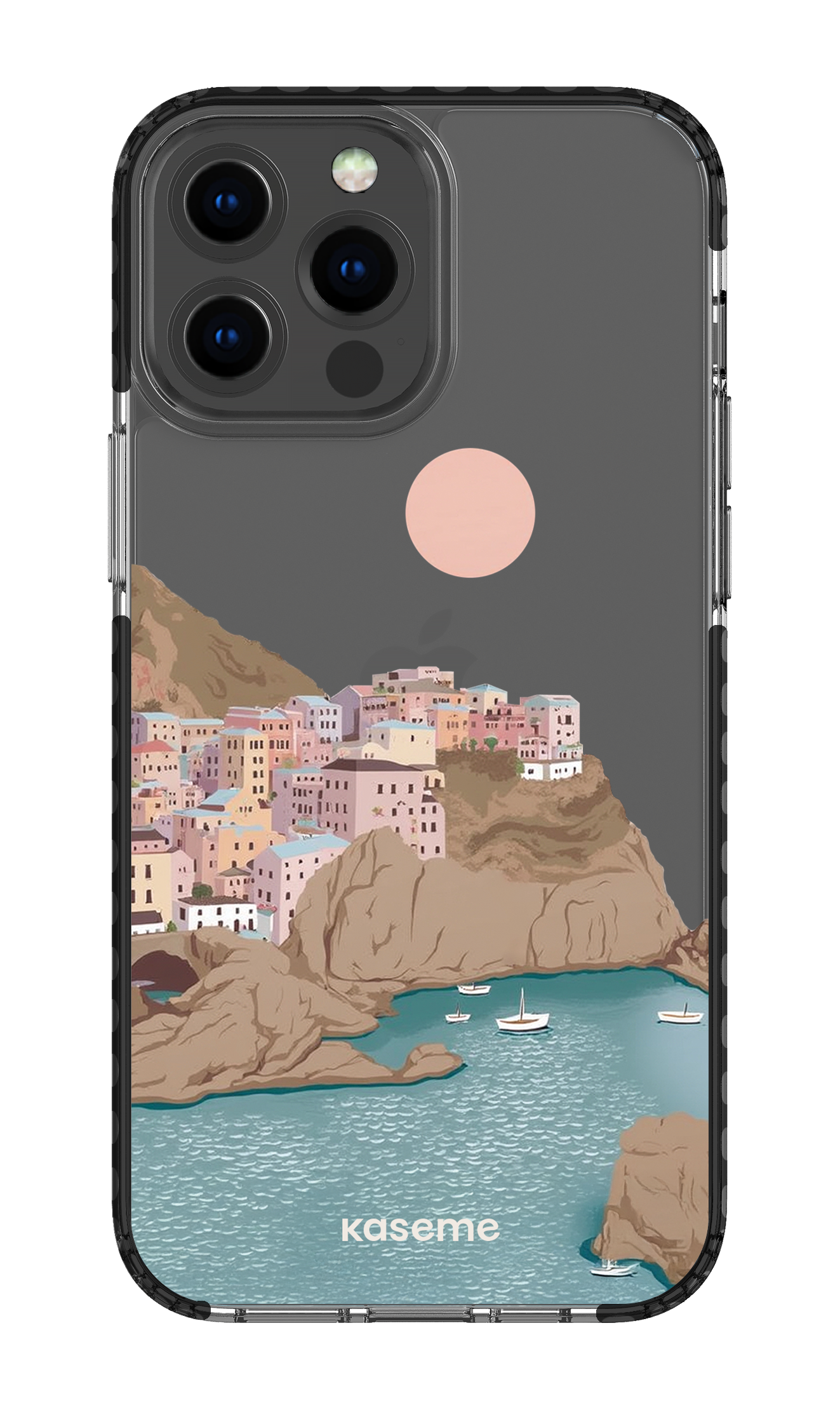 iPhone 13 Pro Max Clear Case - Black Mediterrana Clear Case -