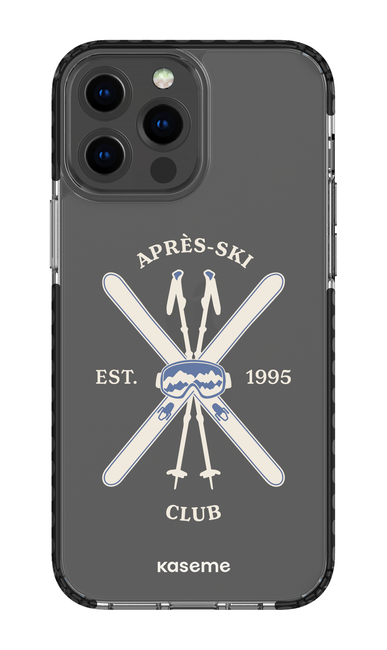 iPhone 13 Pro Max Clear Case - Black Off-Track Clear Case -