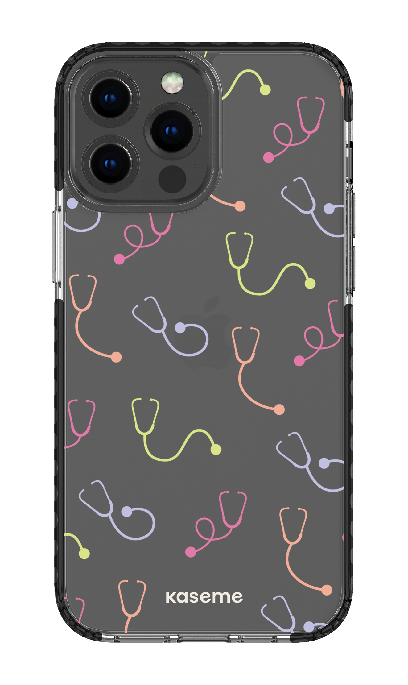 iPhone 13 Pro Max Clear Case - Black Pulse Clear Case -