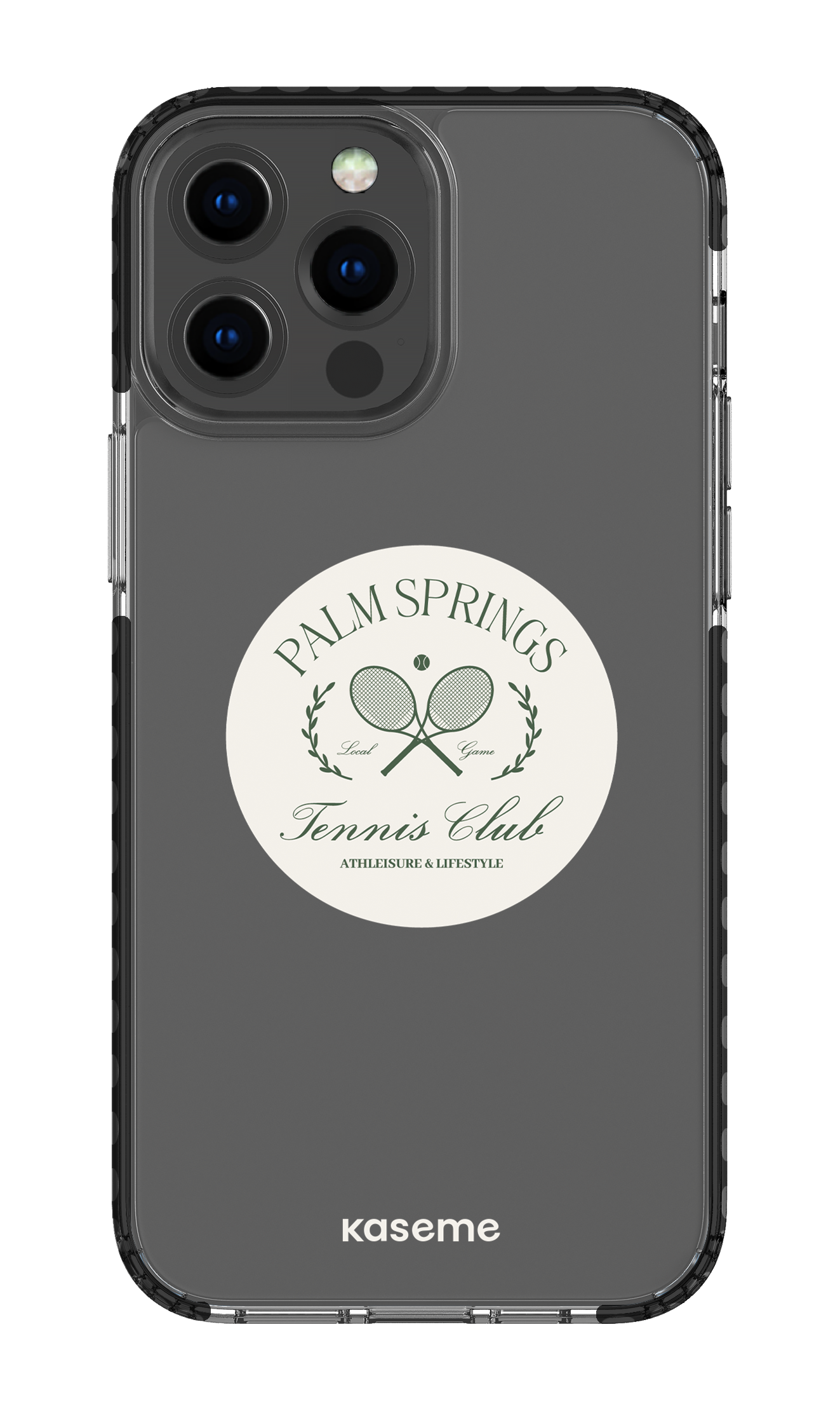 iPhone 13 Pro Max Clear Case - Black Serve it up Clear Case -