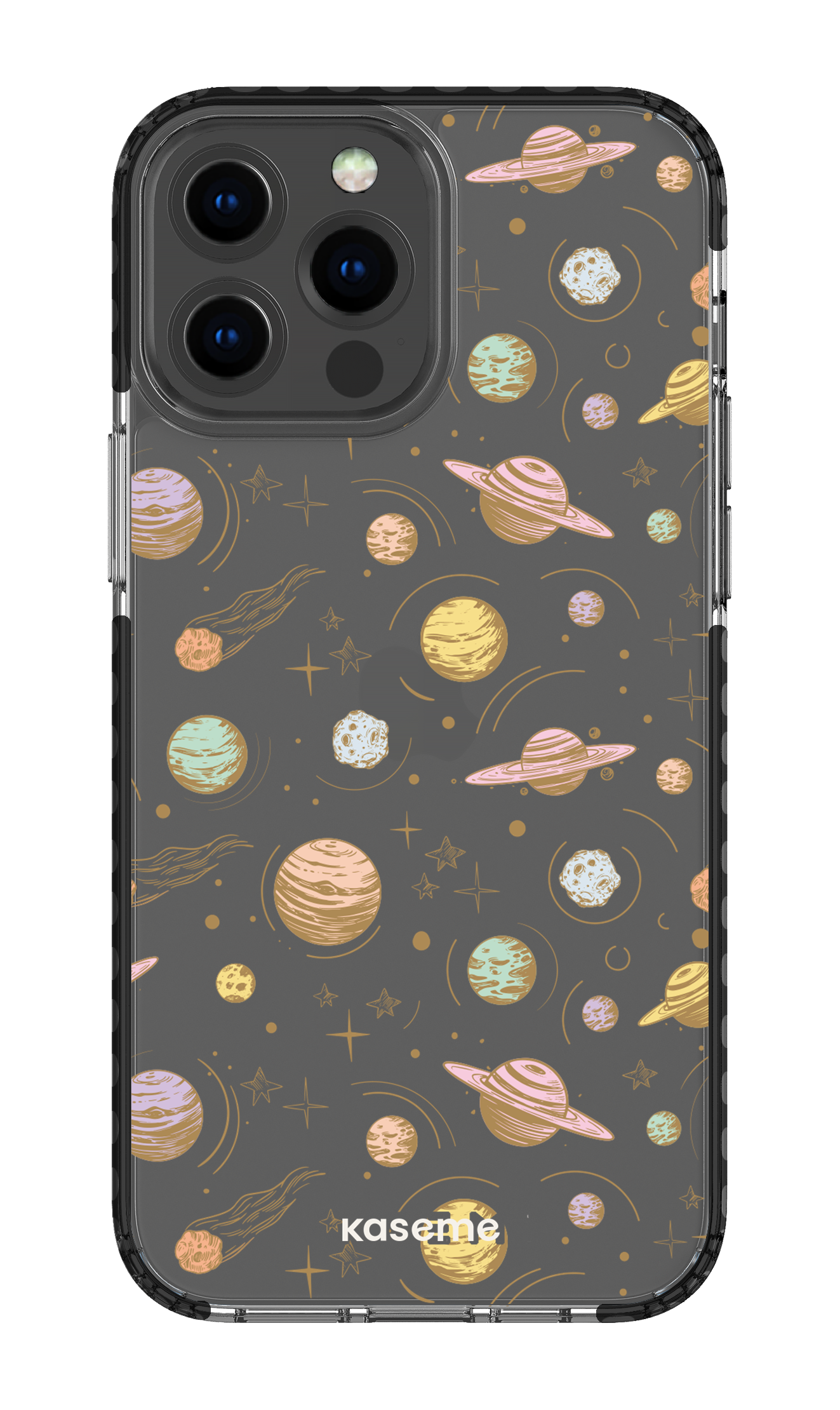 iPhone 13 Pro Max Clear Case - Black Solar Clear Case -