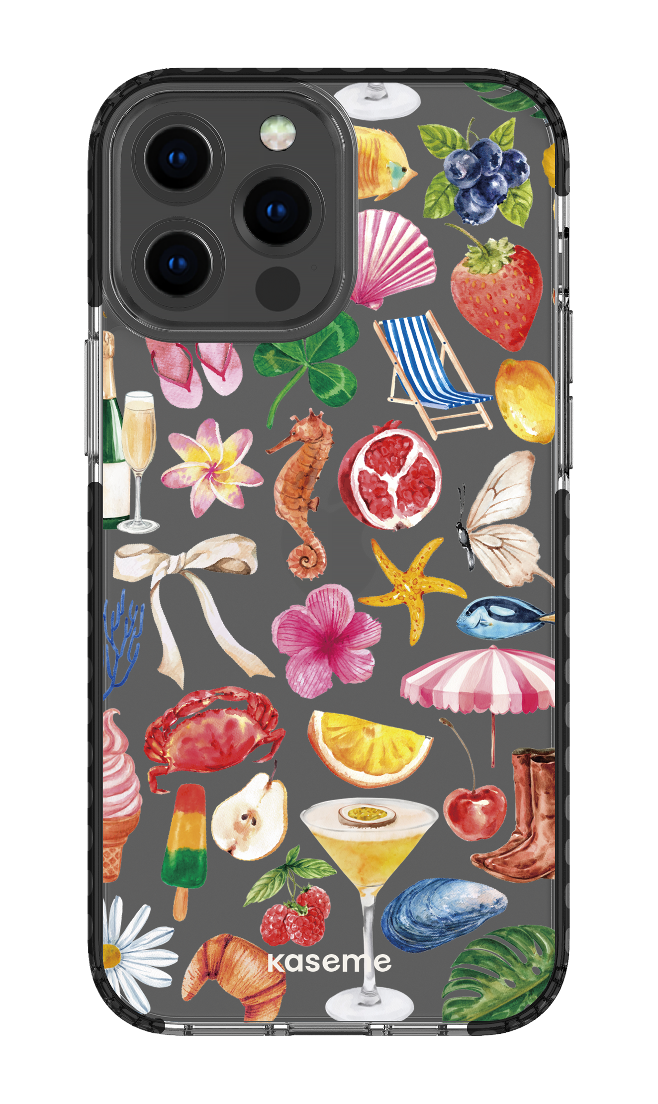 iPhone 13 Pro Max Clear Case - Black St-Tropez Clear Case -