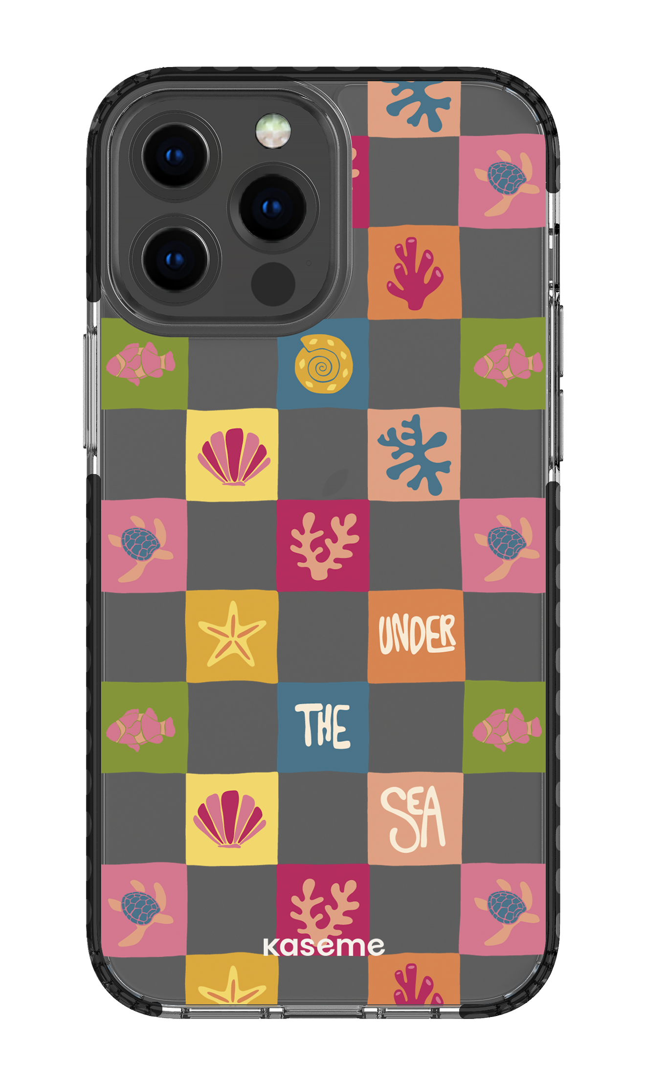 iPhone 13 Pro Max Clear Case - Black Under the sea Clear Case -