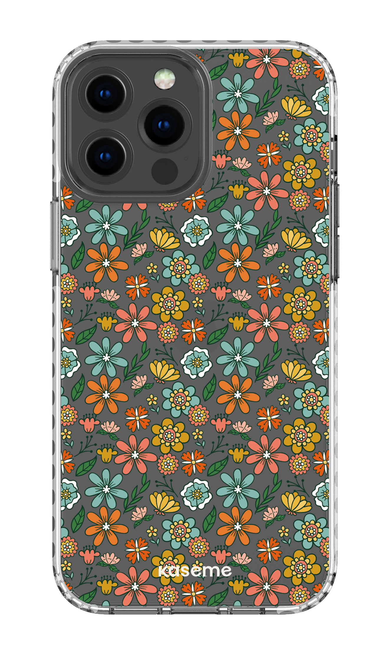 iPhone 13 Pro Max Clear Case - White Bohemian Clear Case -