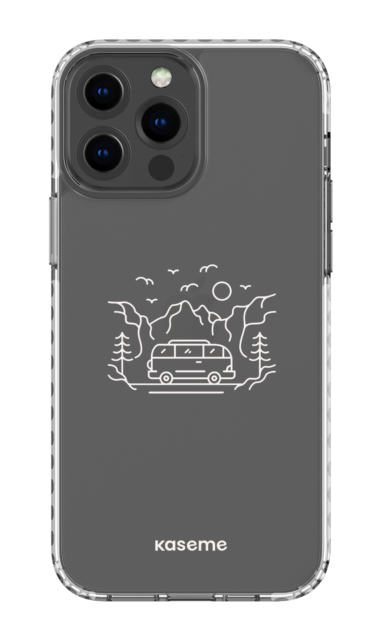 iPhone 13 Pro Max Clear Case - White Camp Life Clear Case -