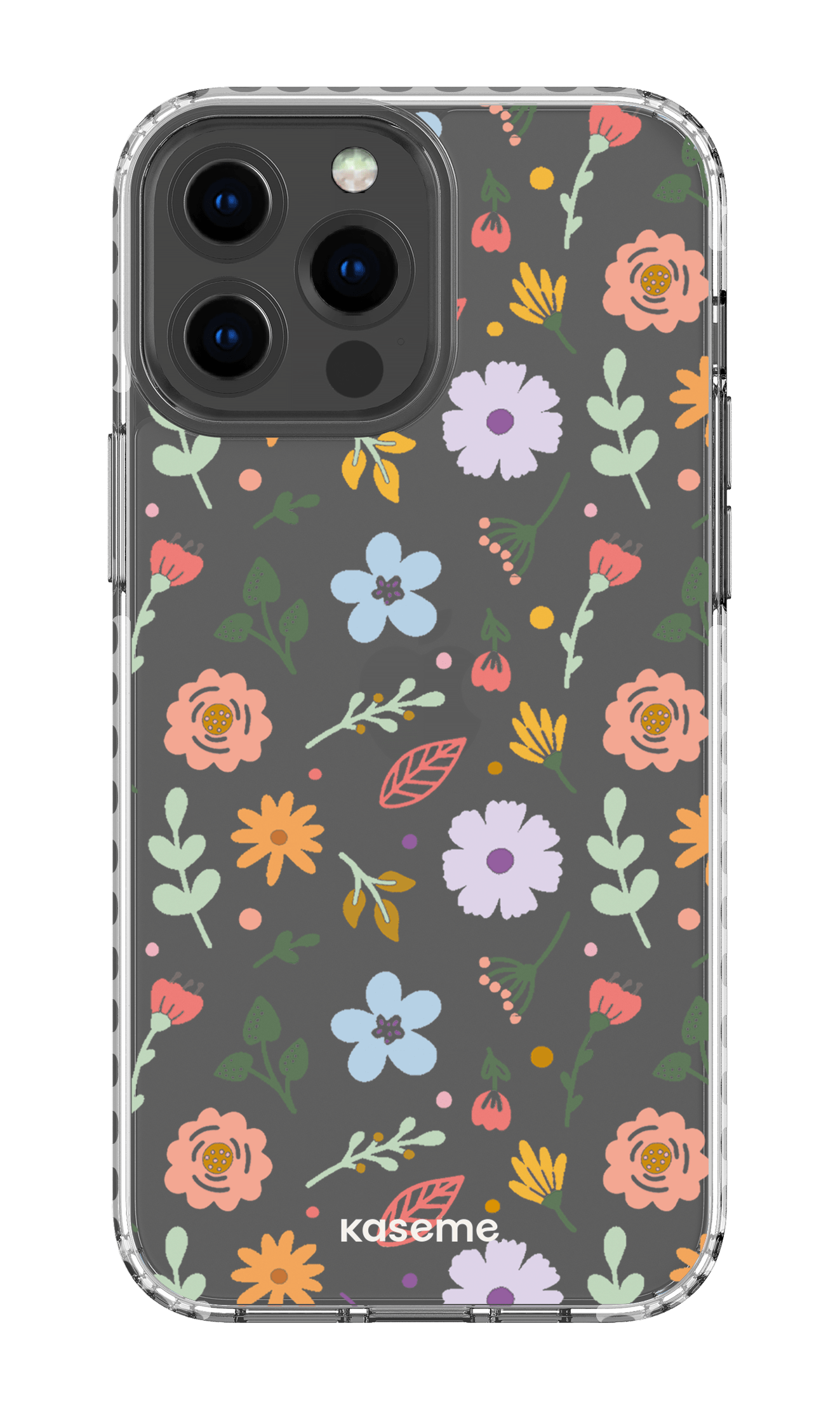 iPhone 13 Pro Max Clear Case - White Charm clear case -