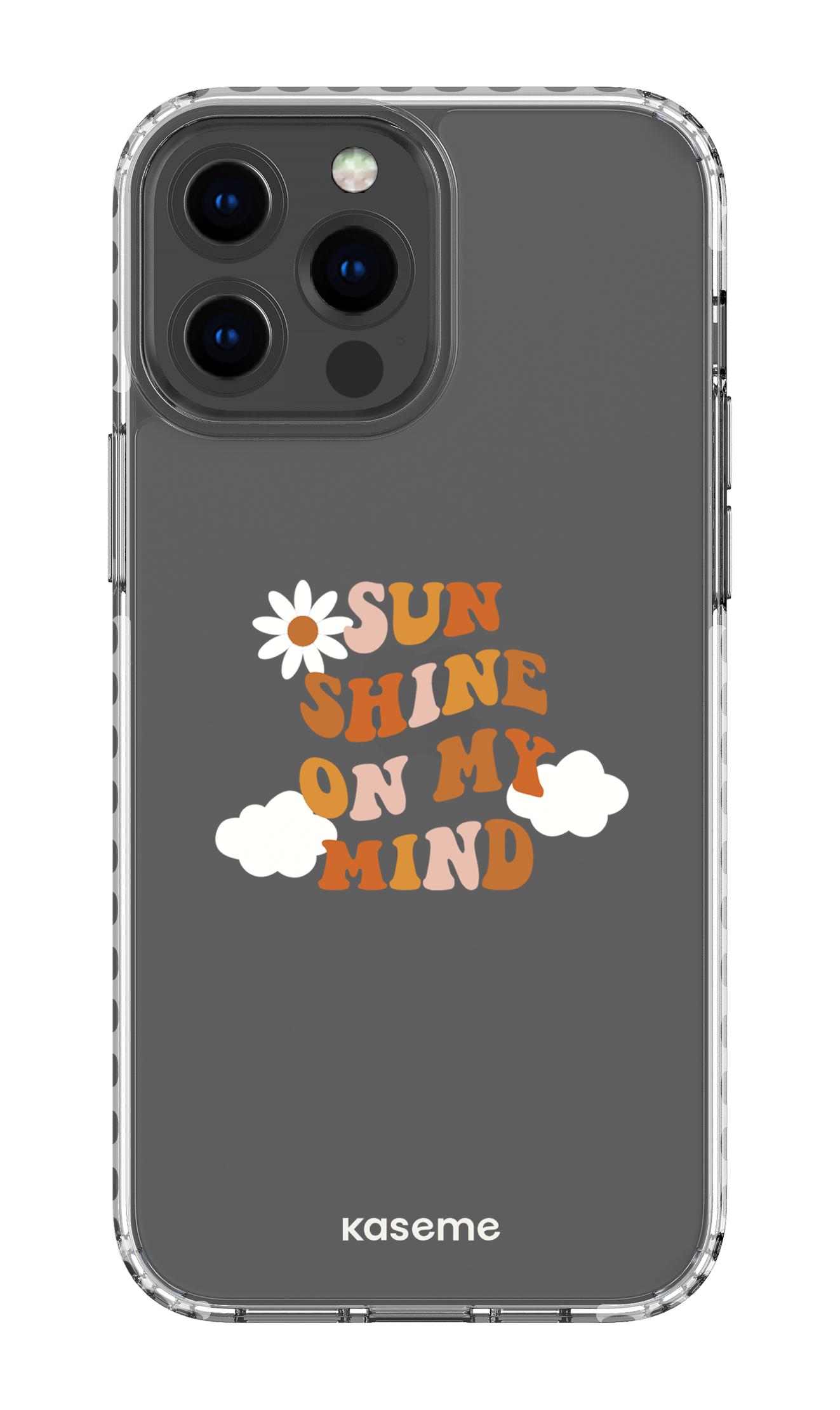 iPhone 13 Pro Max Clear Case - White Cheerful Clear Case -