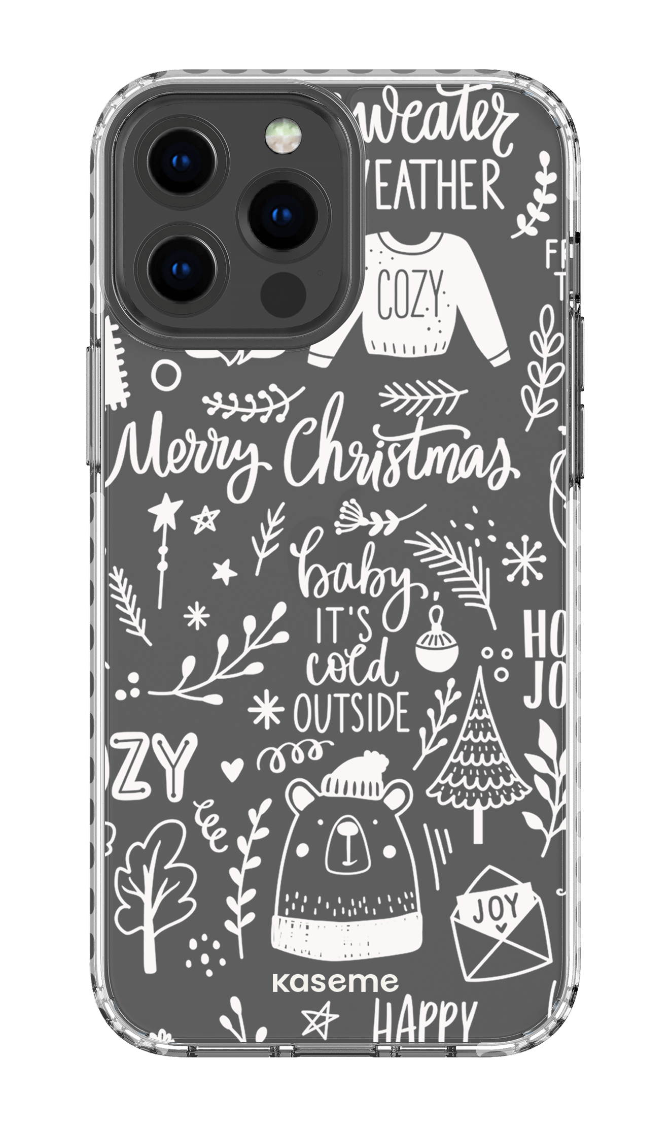 iPhone 13 Pro Max Clear Case - White Cold Nights Clear Case -