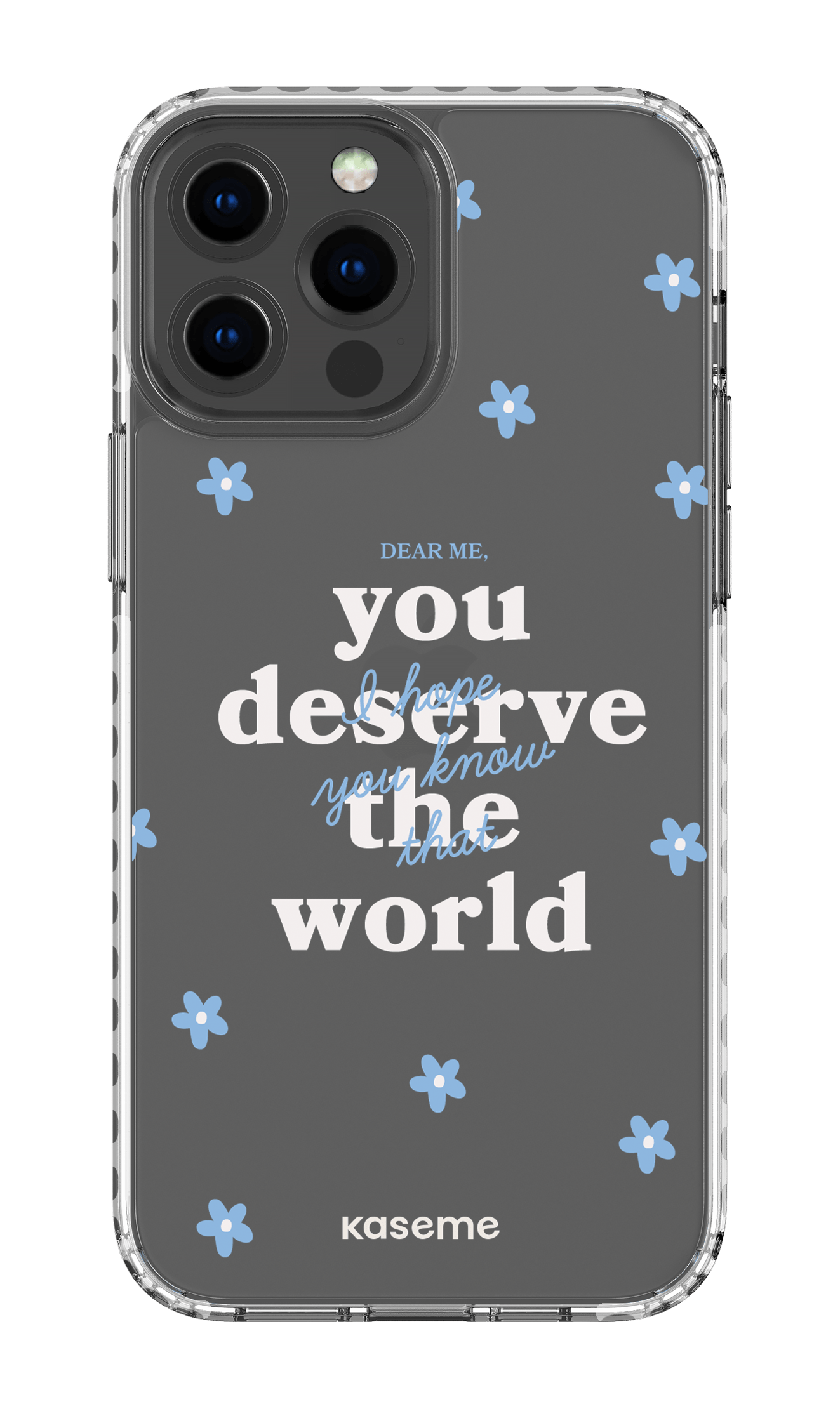 iPhone 13 Pro Max Clear Case - White Dear Me clear case -