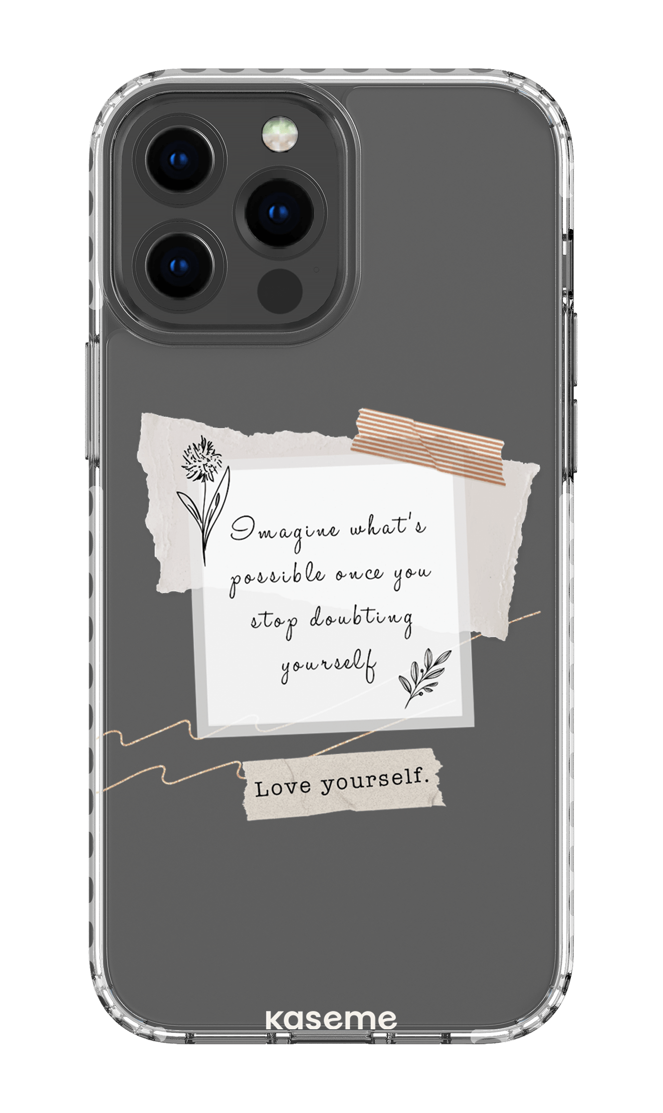 iPhone 13 Pro Max Clear Case - White Faith Clear Case -