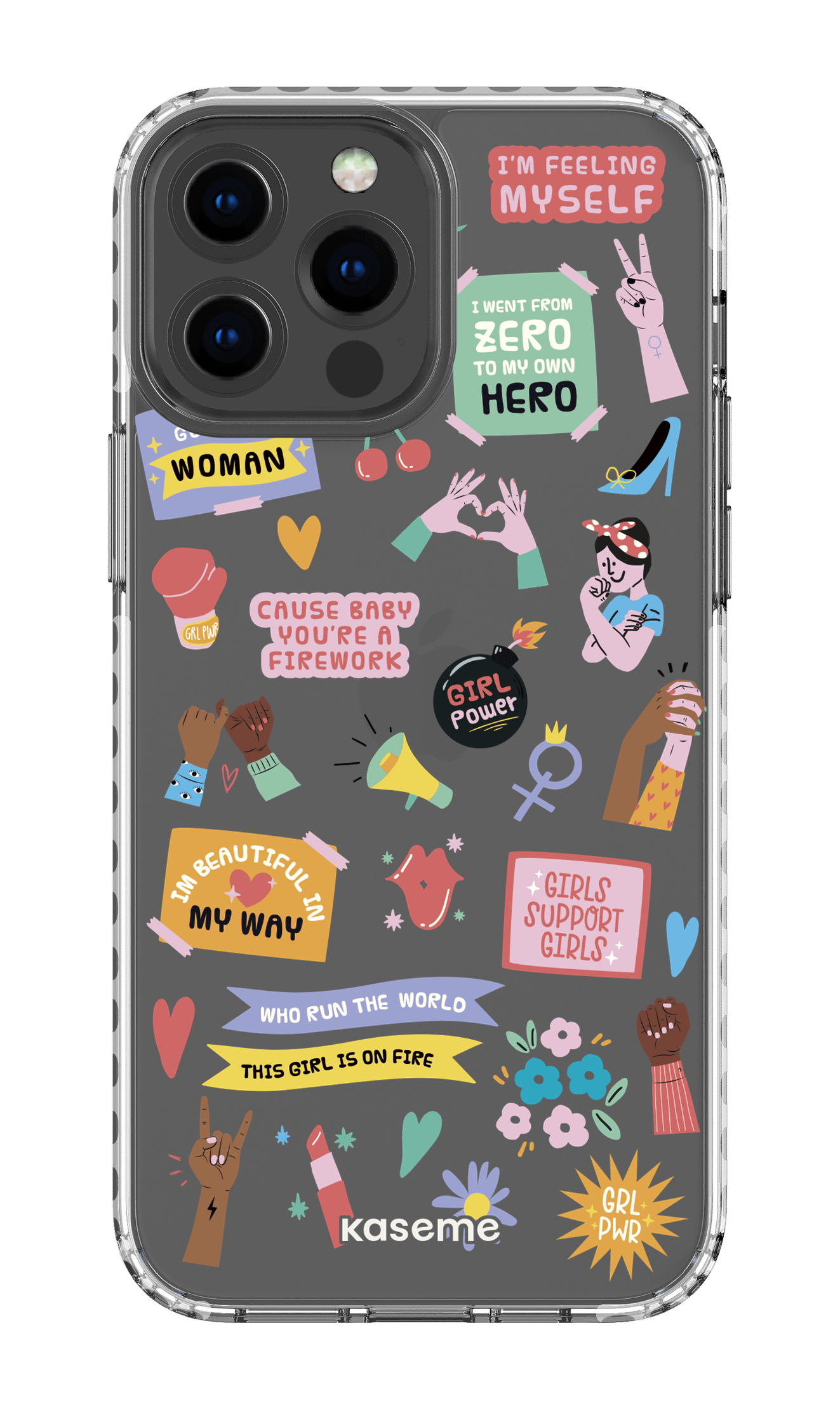 iPhone 13 Pro Max Clear Case - White Girl Boss Clear Case -