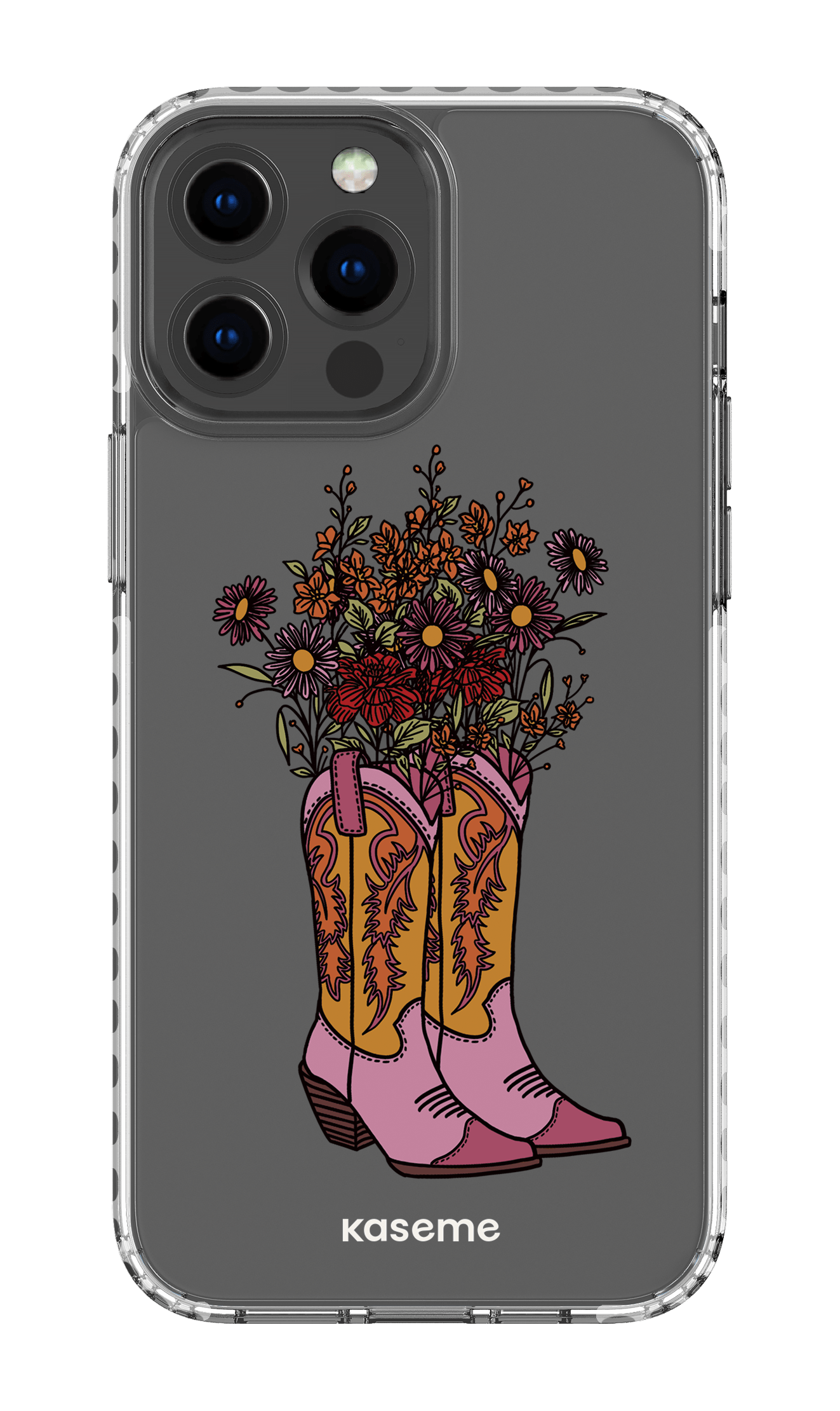 iPhone 13 Pro Max Clear Case - White Howdy Clear Case -