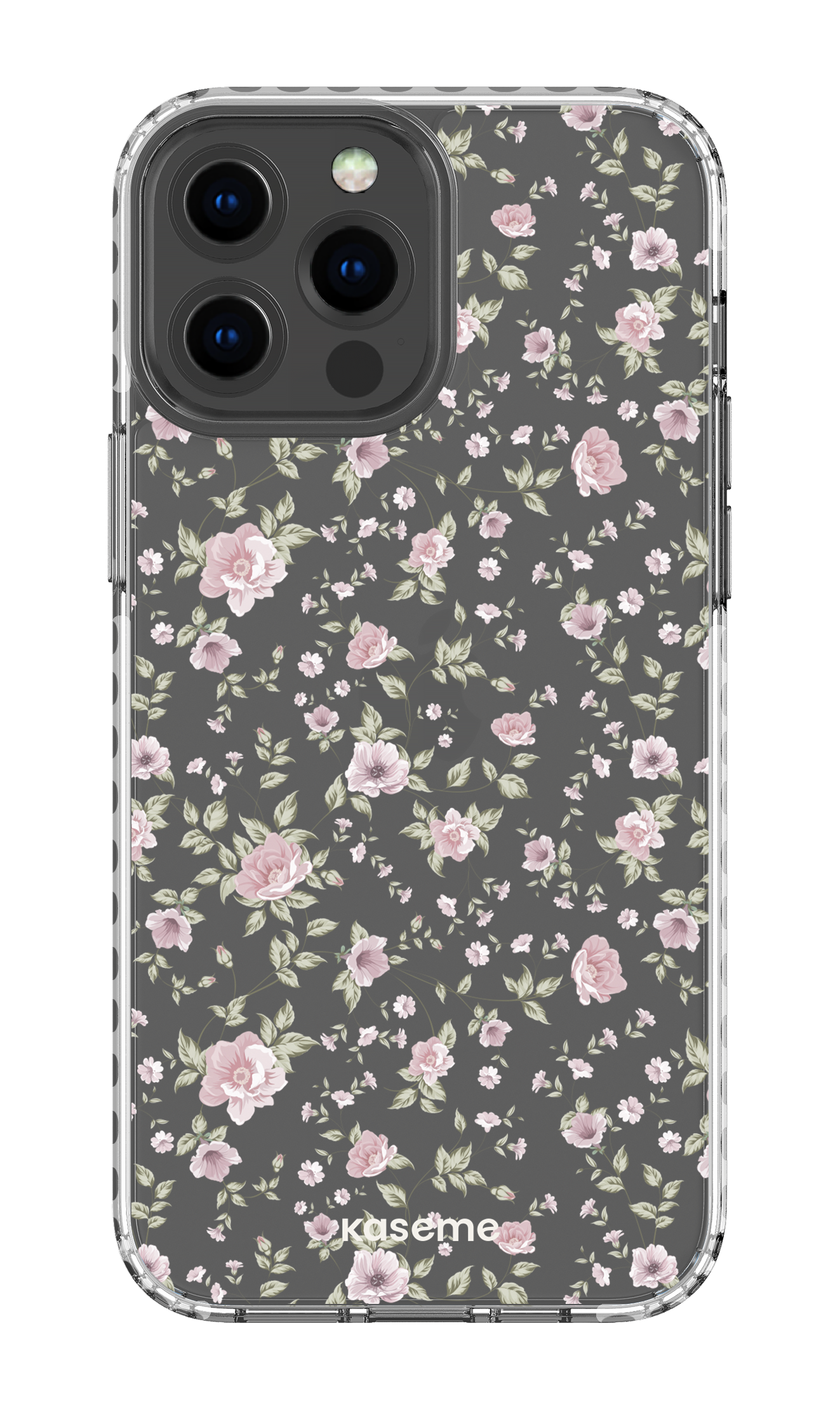 iPhone 13 Pro Max Clear Case - White La Vie en Rose Clear Case -