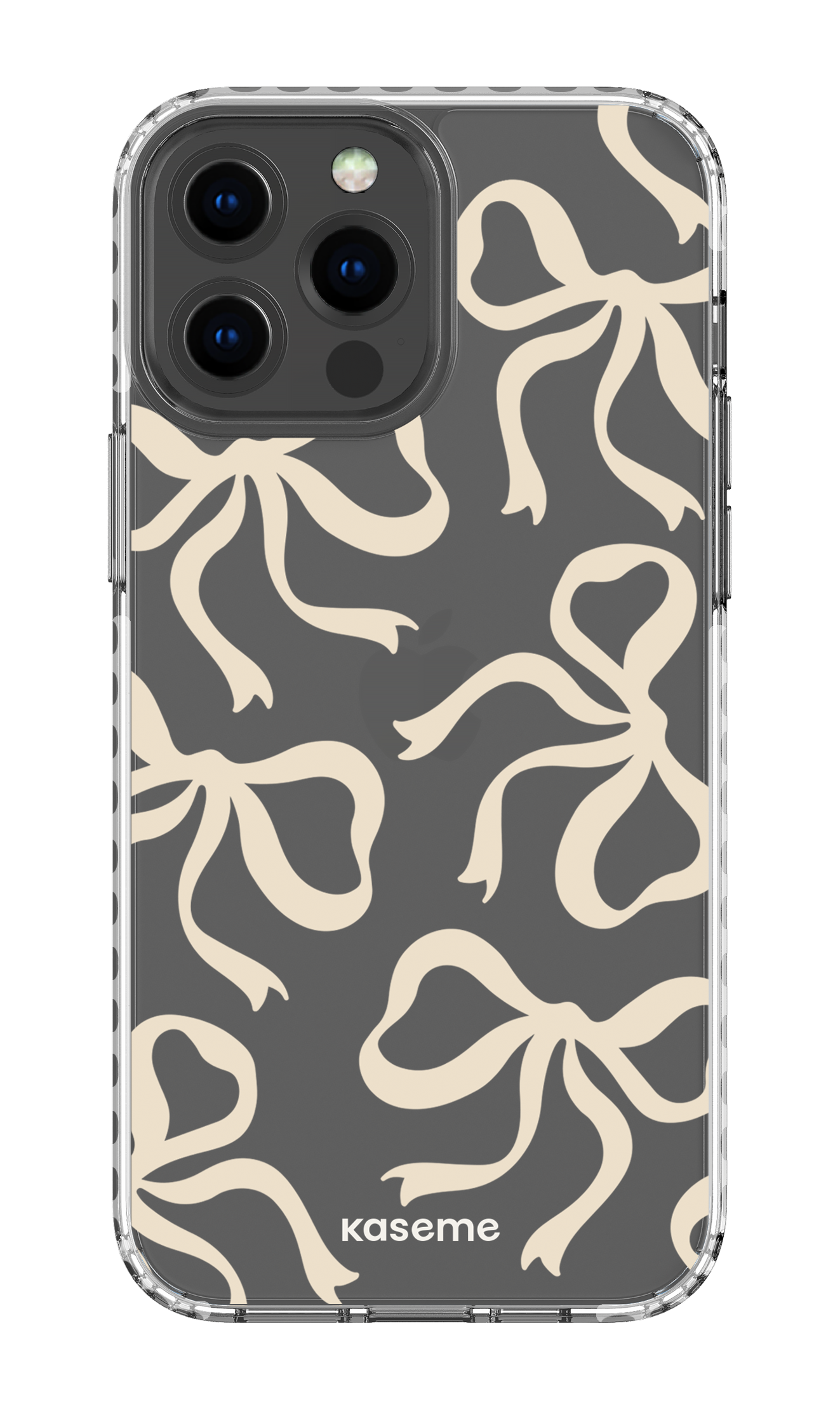 iPhone 13 Pro Max Clear Case - White Lace Clear Case -