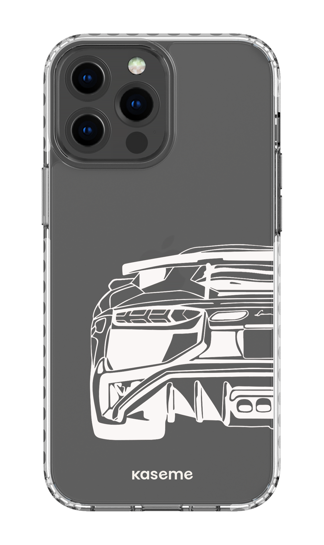 iPhone 13 Pro Max Clear Case - White Lambo clear case -