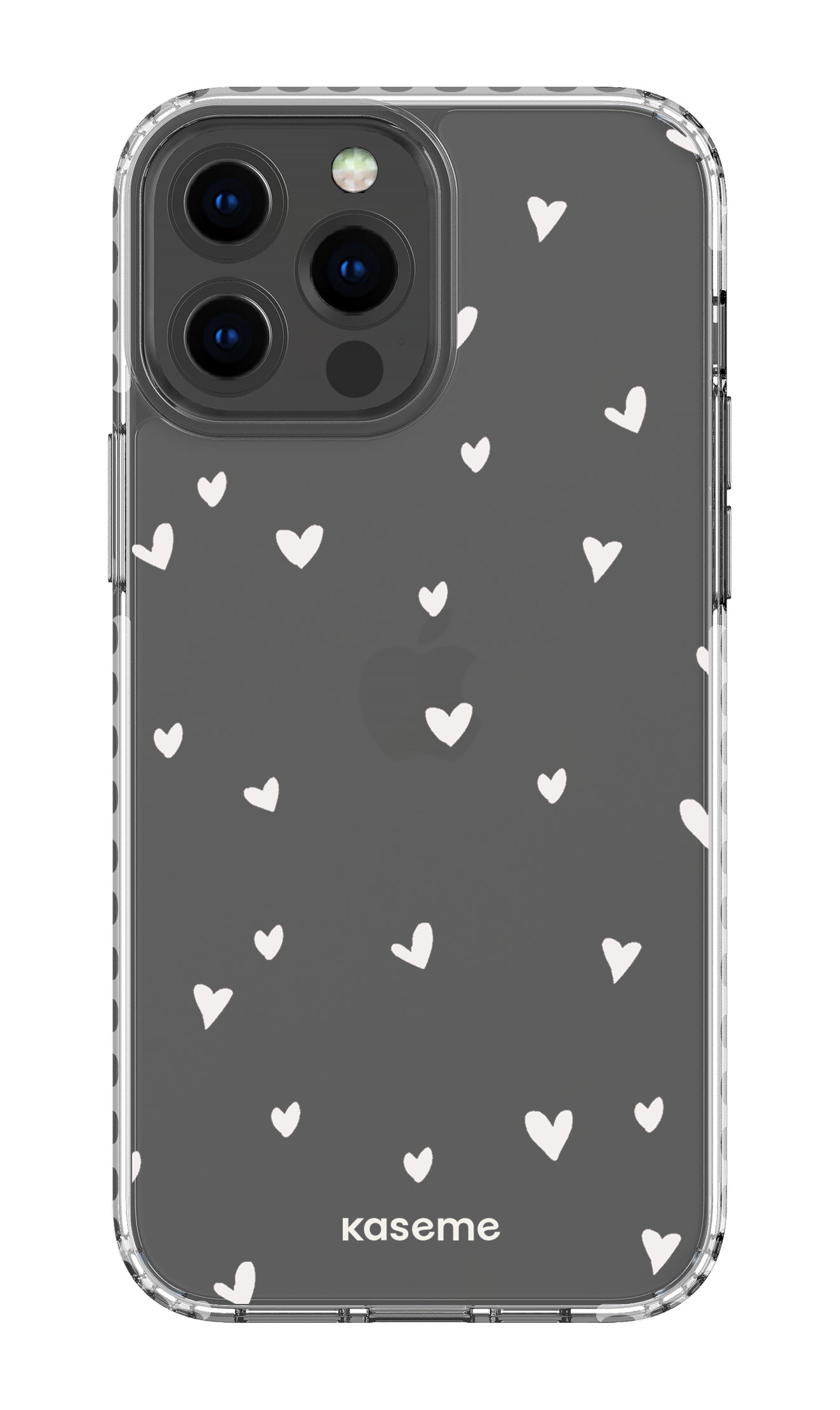 iPhone 13 Pro Max Clear Case - White Lovely Clear Case -