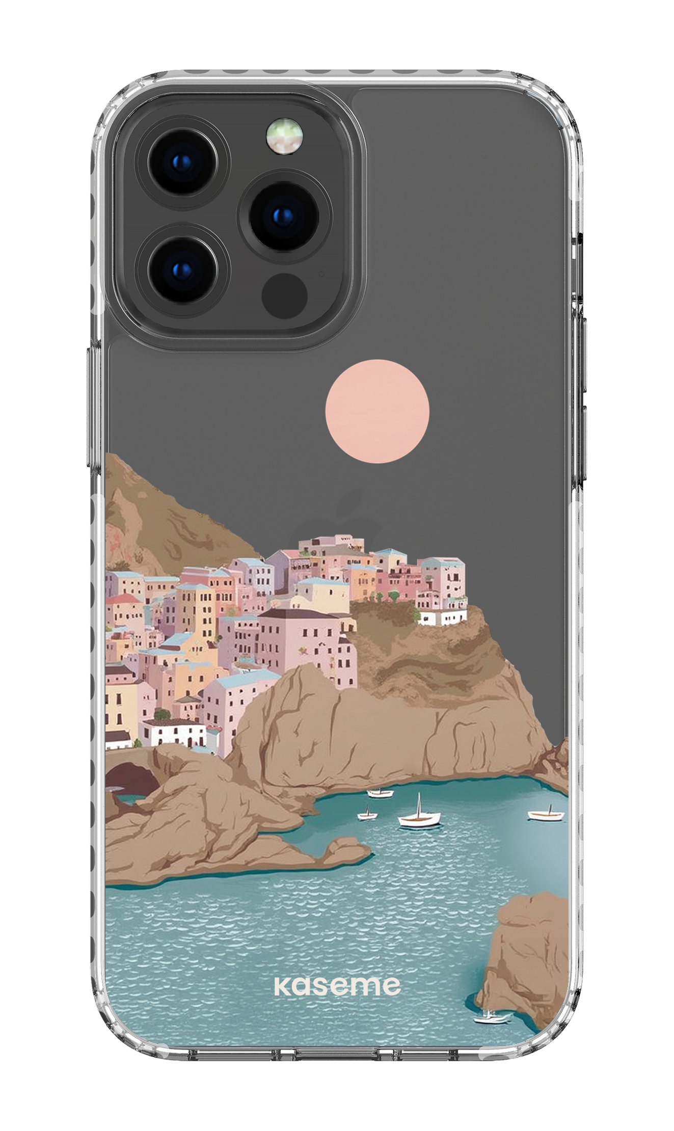 iPhone 13 Pro Max Clear Case - White Mediterrana Clear Case -