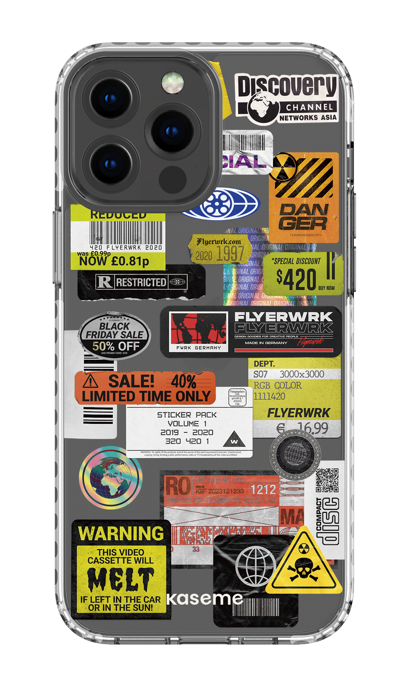 iPhone 13 Pro Max Clear Case - White Melt Clear Case -