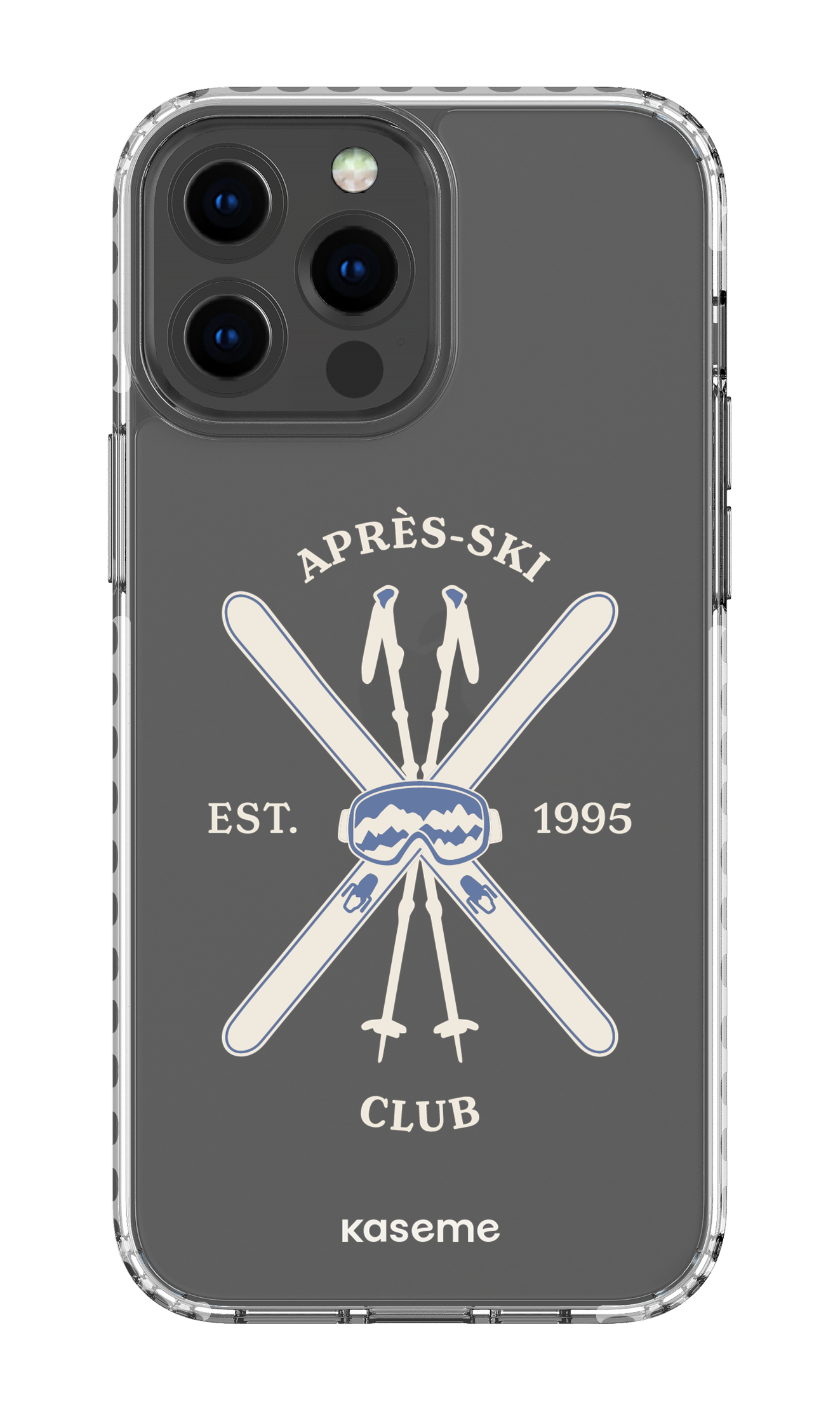 iPhone 13 Pro Max Clear Case - White Off-Track Clear Case -