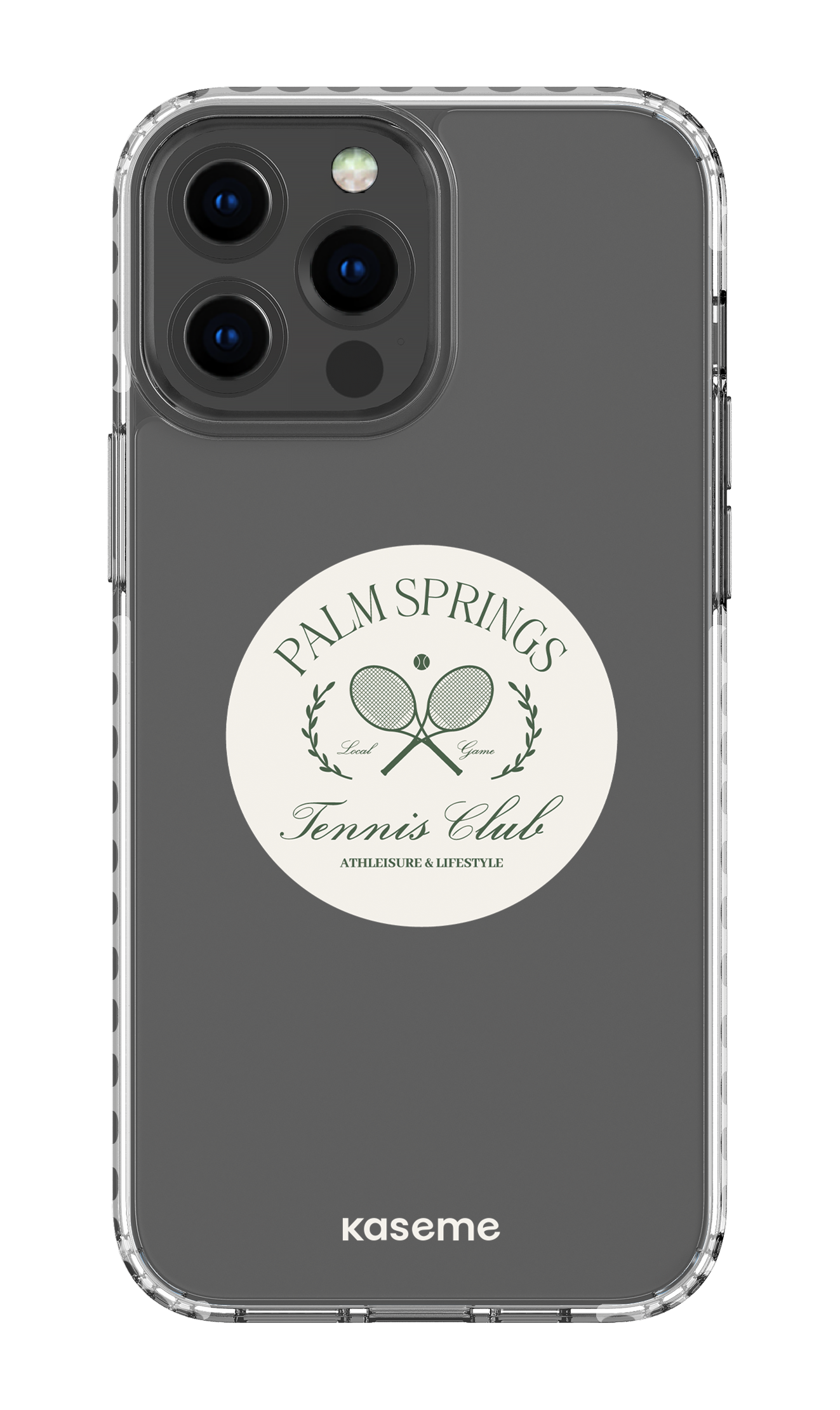 iPhone 13 Pro Max Clear Case - White Serve it up Clear Case -