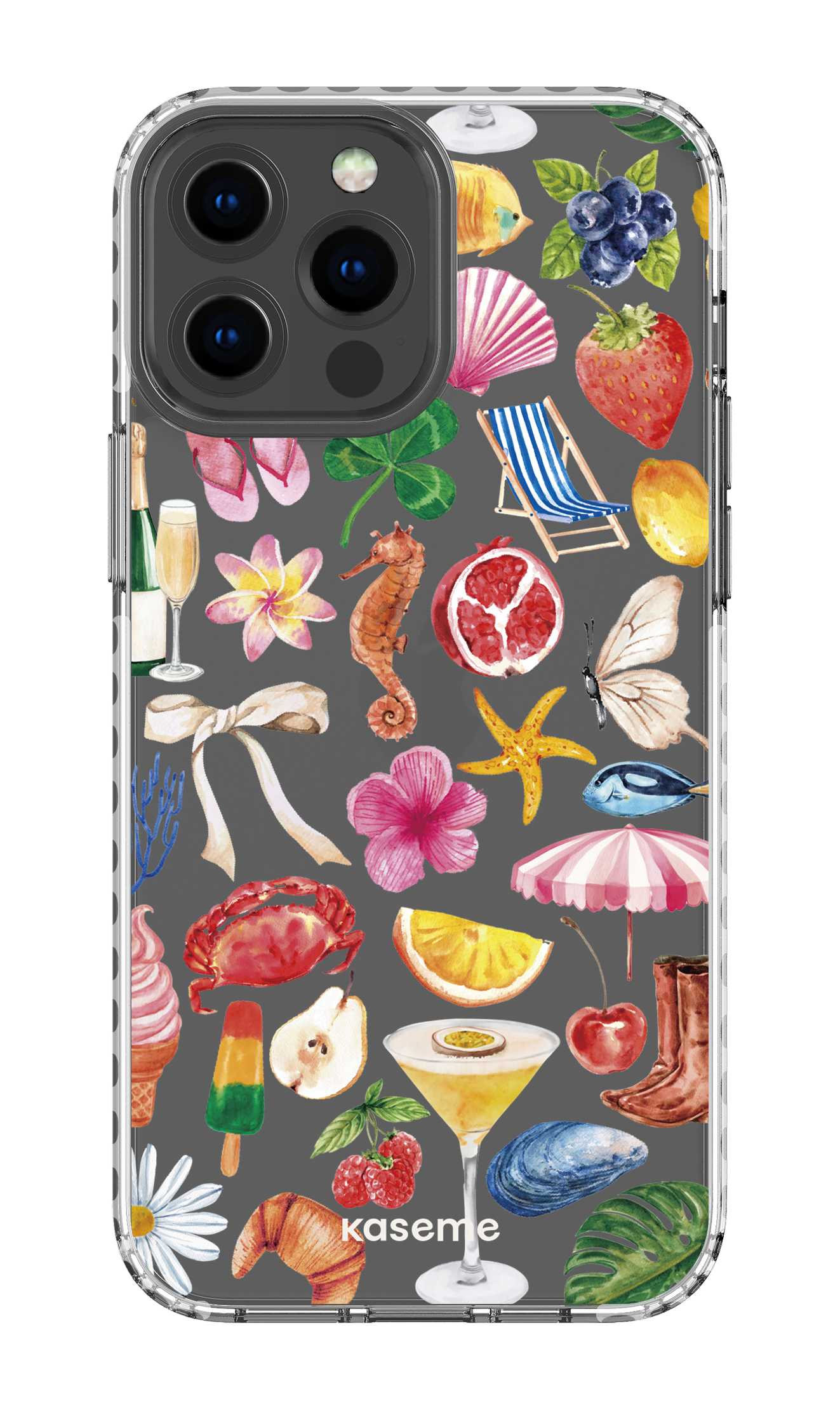 iPhone 13 Pro Max Clear Case - White St-Tropez Clear Case -