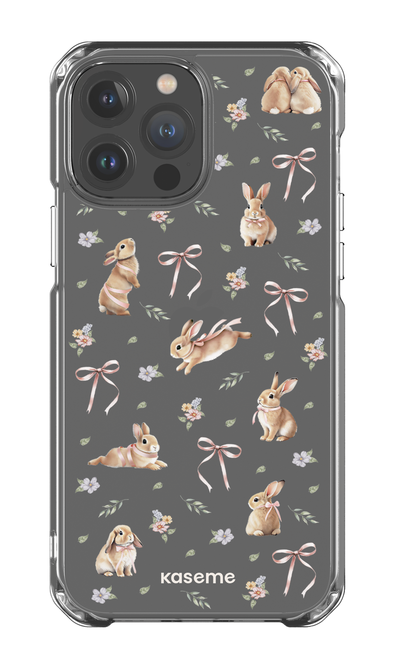 iPhone 13 Pro Max Clear Case Bunny Bloom Clear Case -