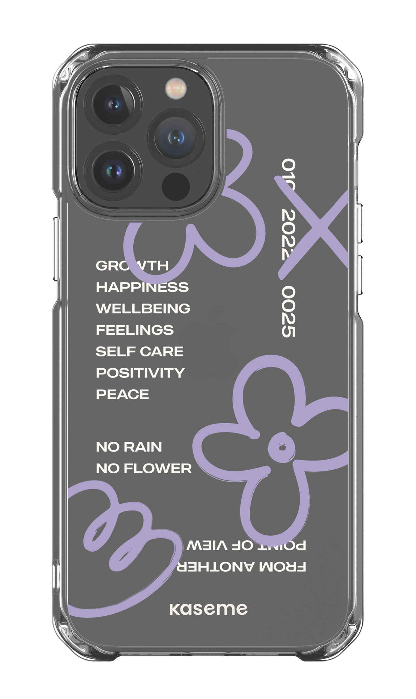 iPhone 13 Pro Max Clear Case Feelings purple Clear Case -