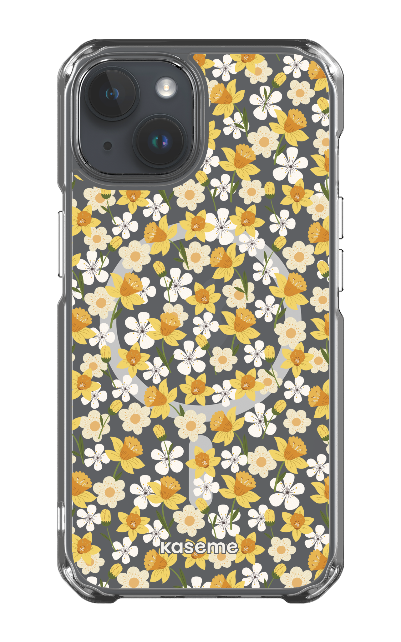 iPhone 14 Clear Case - Magsafe Daffodil Clear Case -