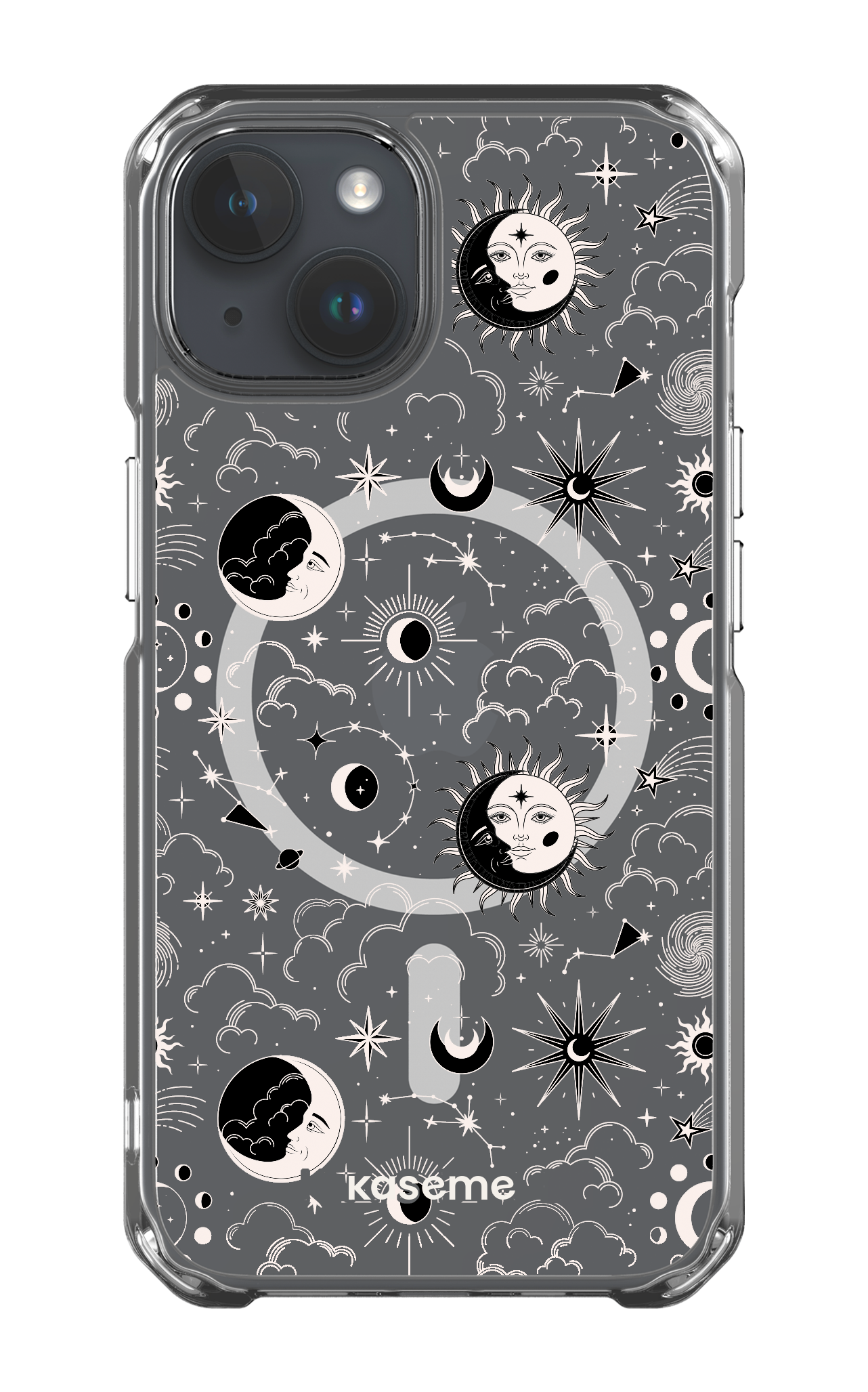 iPhone 14 Clear Case - Magsafe Milky Way White Clear Case -