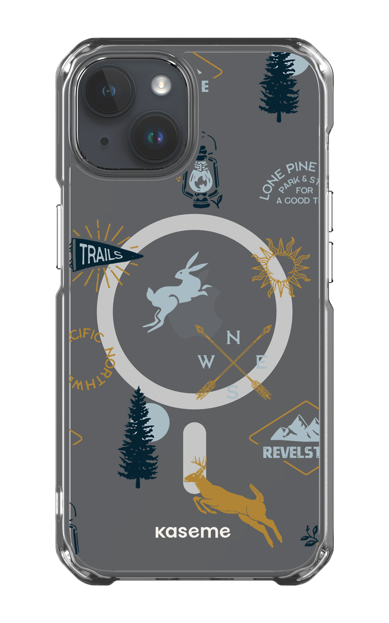 iPhone 14 Clear Case - Magsafe Revelstoke white Clear Case -