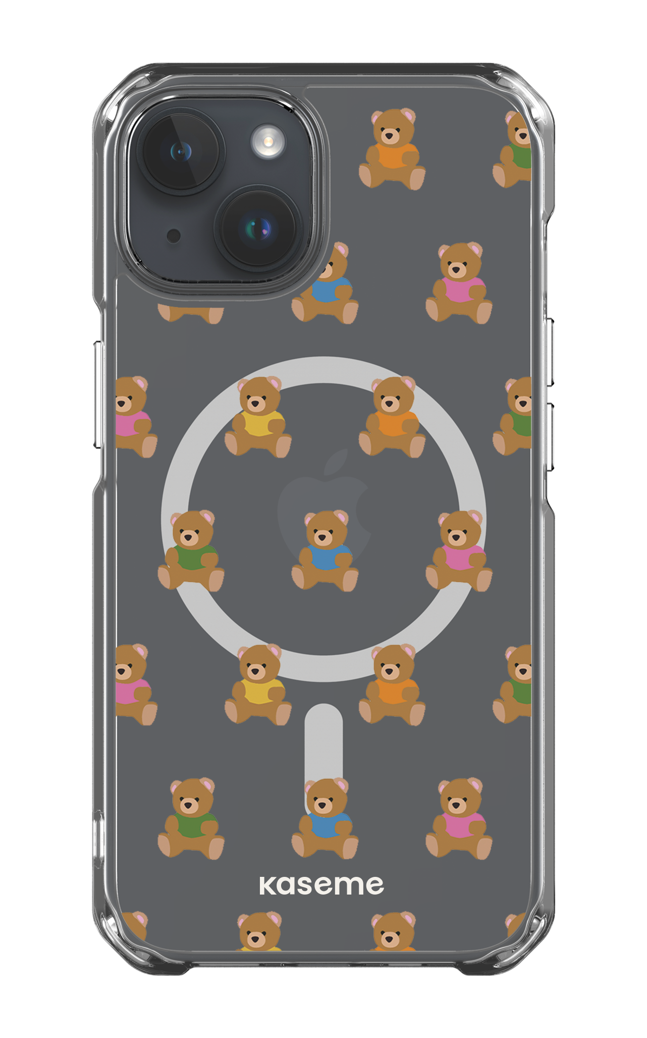 iPhone 14 Clear Case - Magsafe Teddy Clear Case -