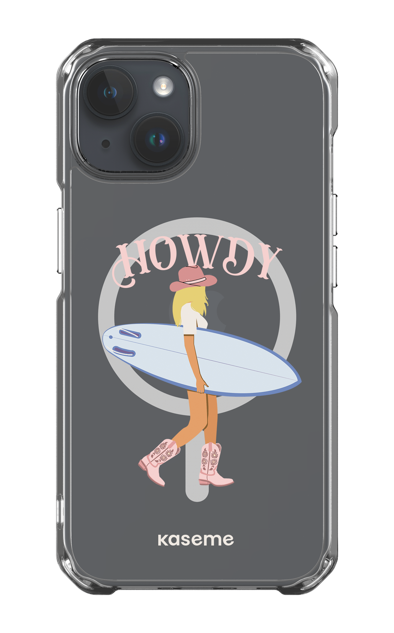 iPhone 14 Clear Case - Magsafe Westsea Pink Clear Case -