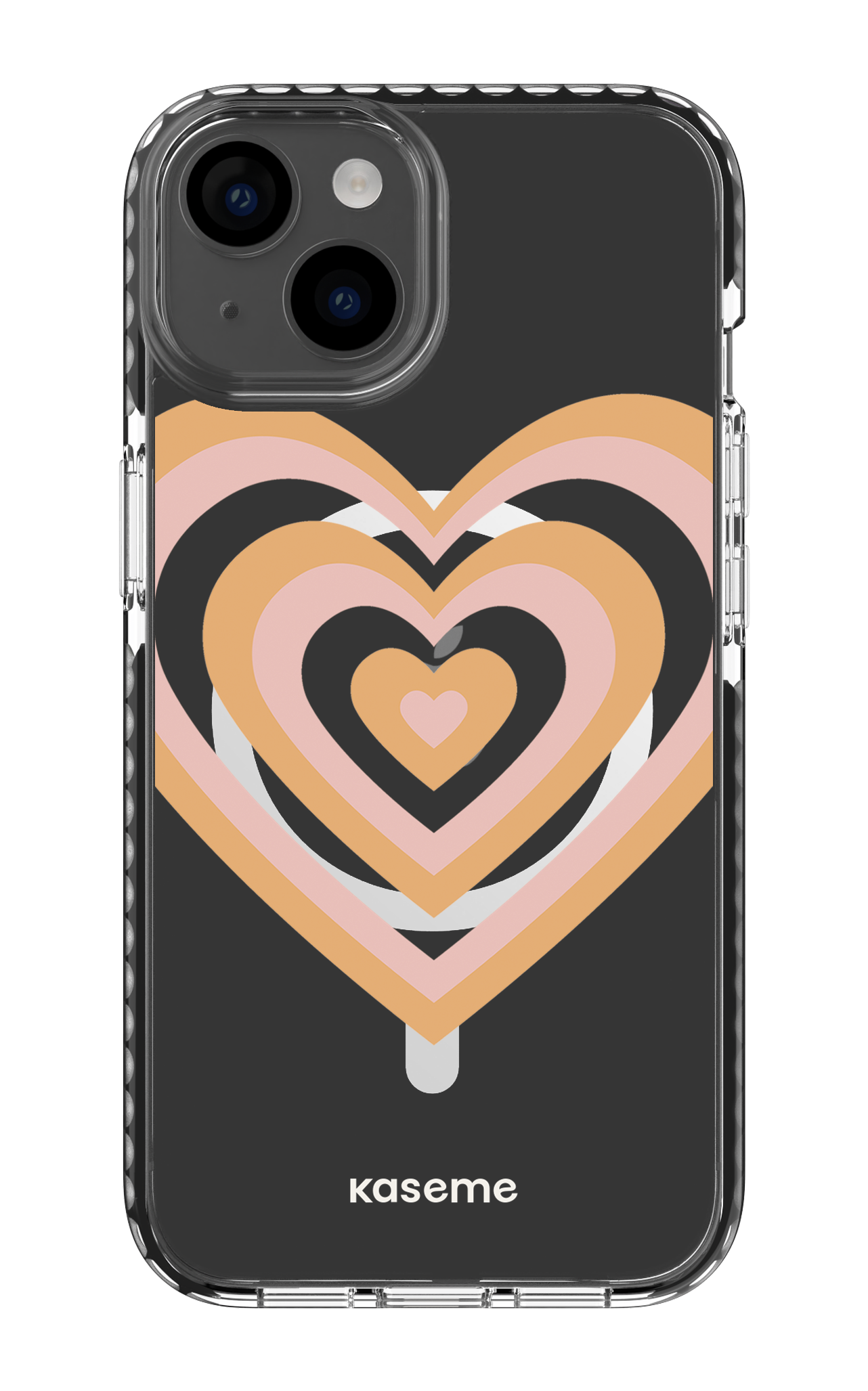 iPhone 14 Clear Case Magsafe - Black Amor Clear Case -