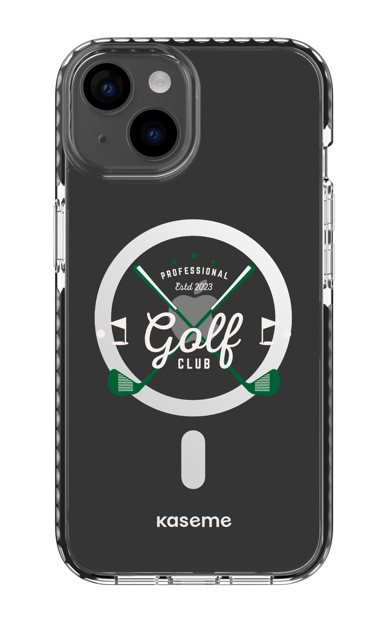 iPhone 14 Clear Case Magsafe - Black Bogey clear case -