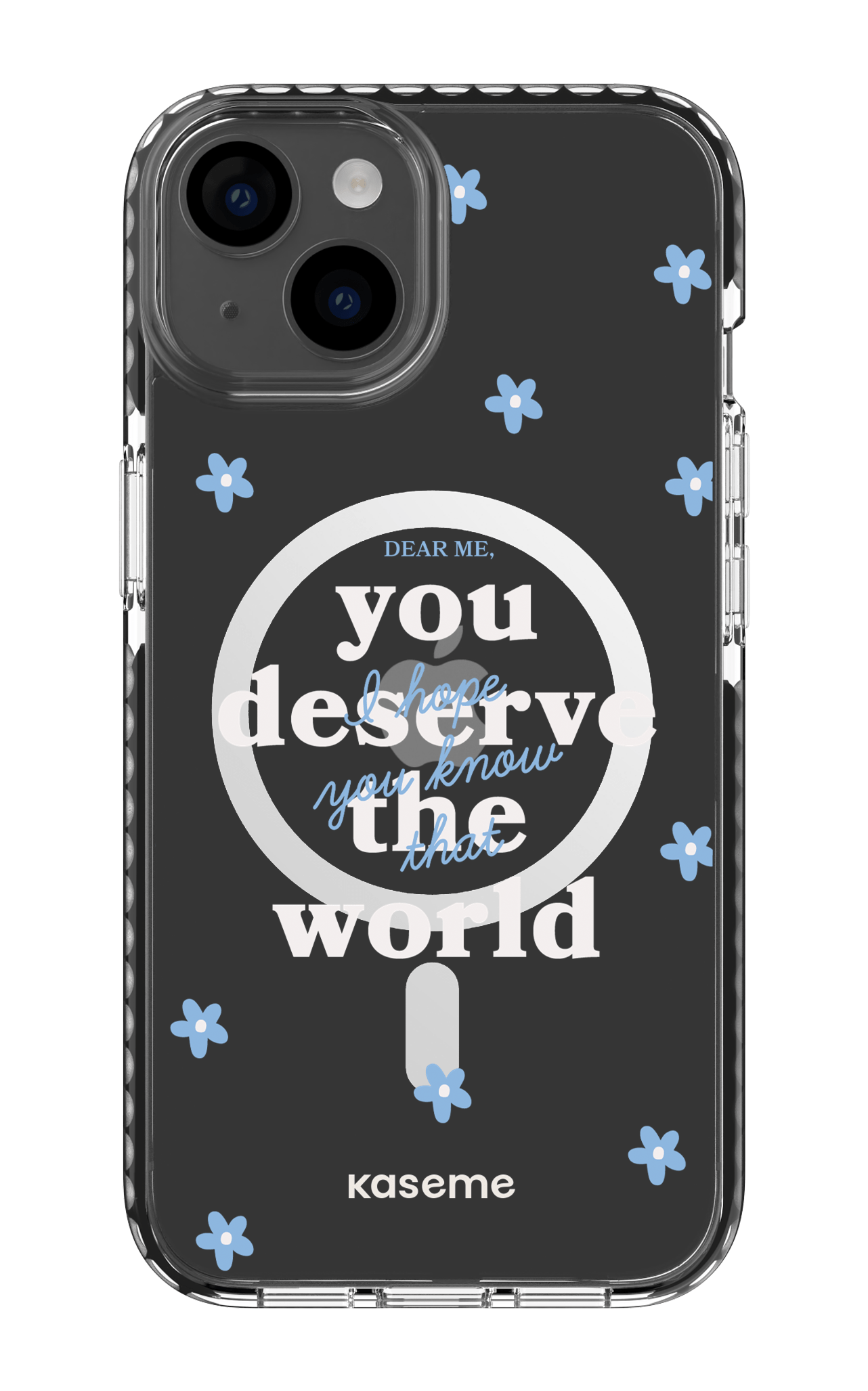 iPhone 14 Clear Case Magsafe - Black Dear Me clear case -