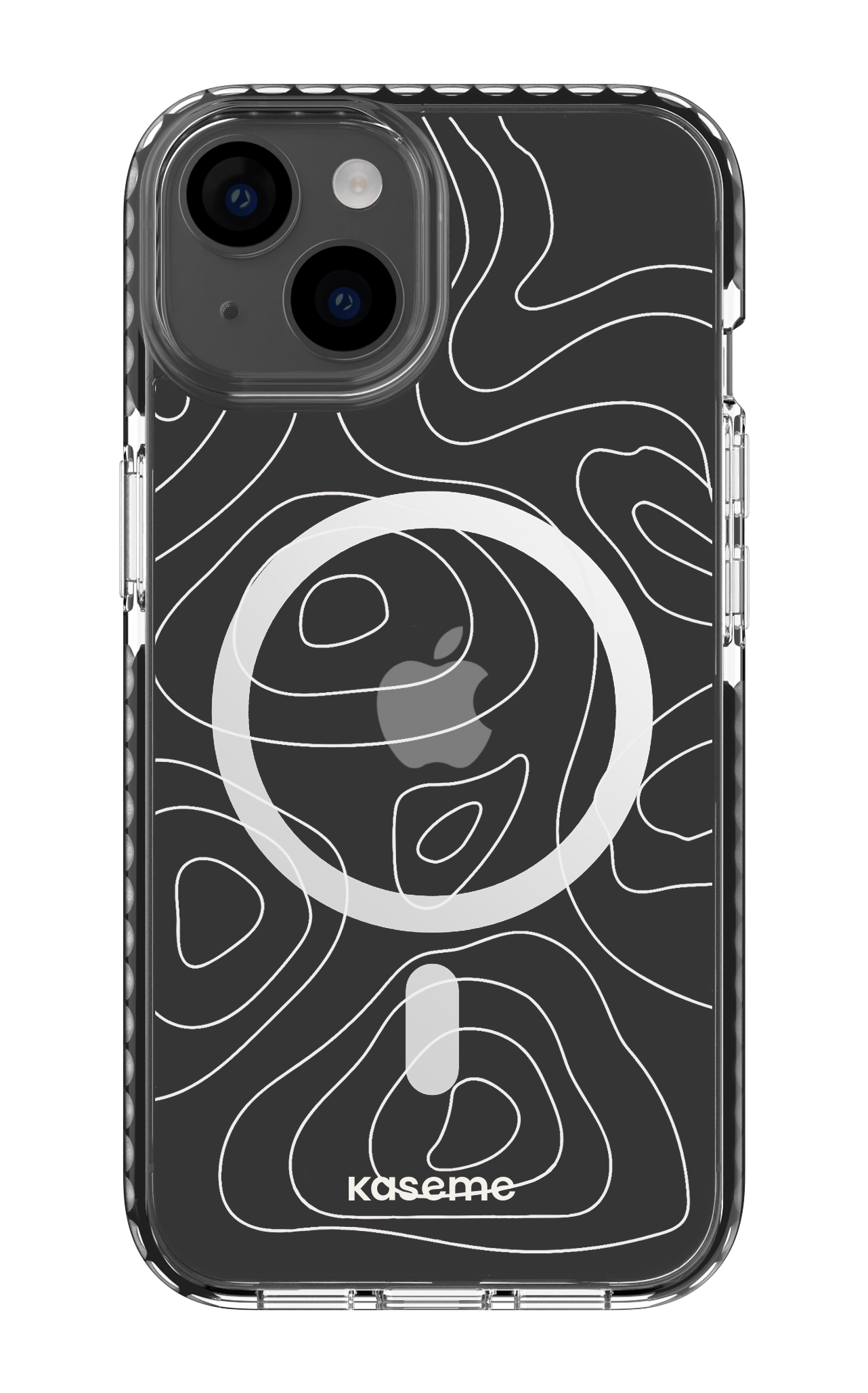 iPhone 14 Clear Case Magsafe - Black Enigma Clear Case -