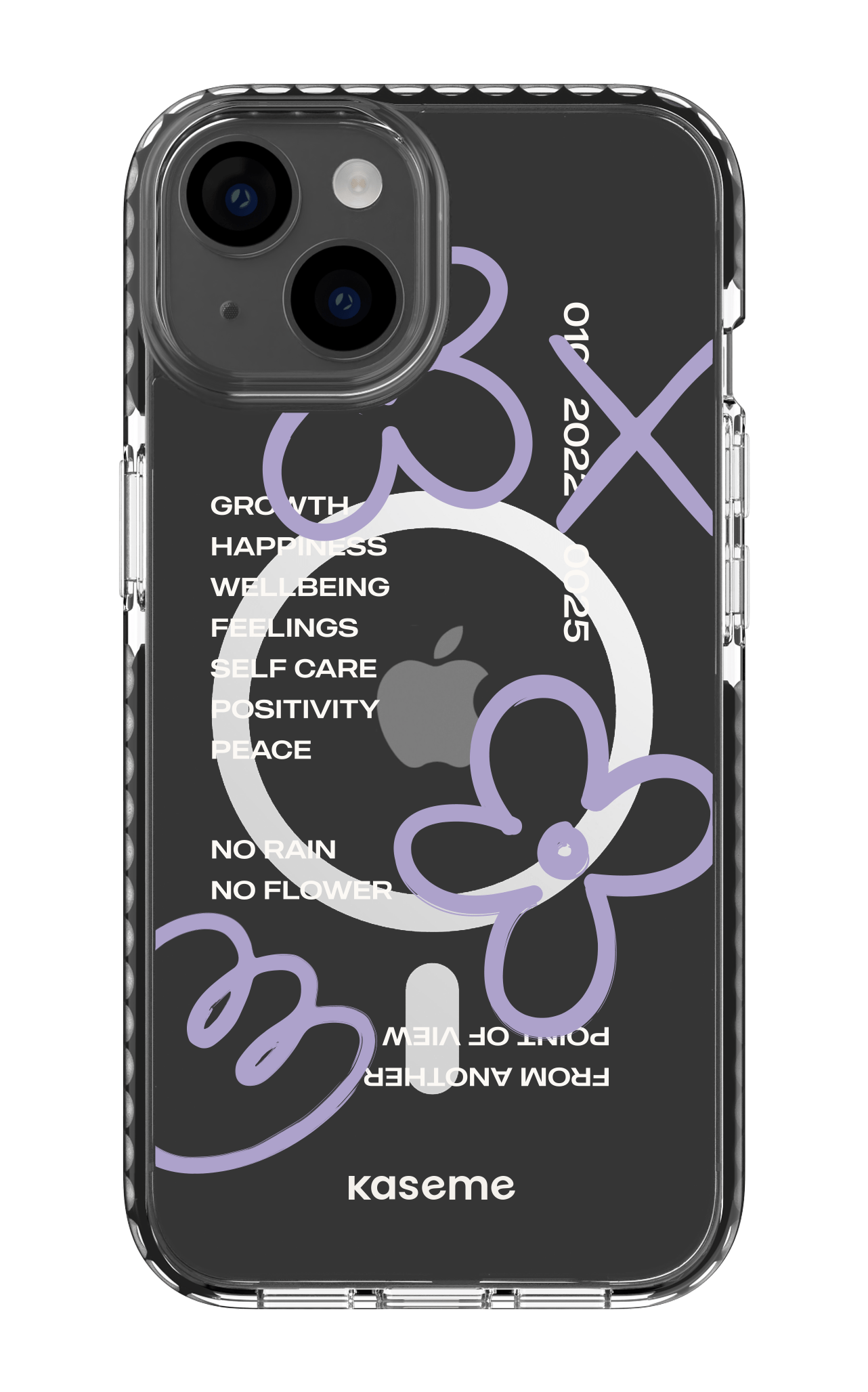 iPhone 14 Clear Case Magsafe - Black Feelings purple clear case -