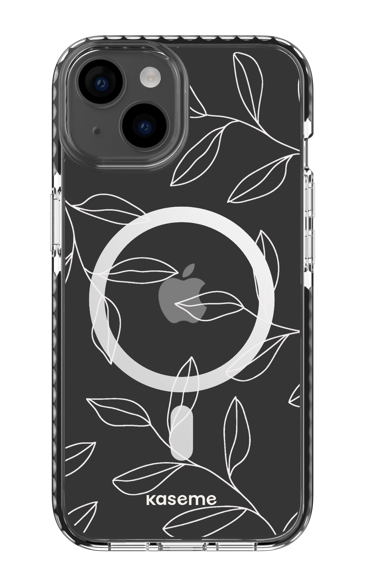 iPhone 14 Clear Case Magsafe - Black Gloomy Clear Case -